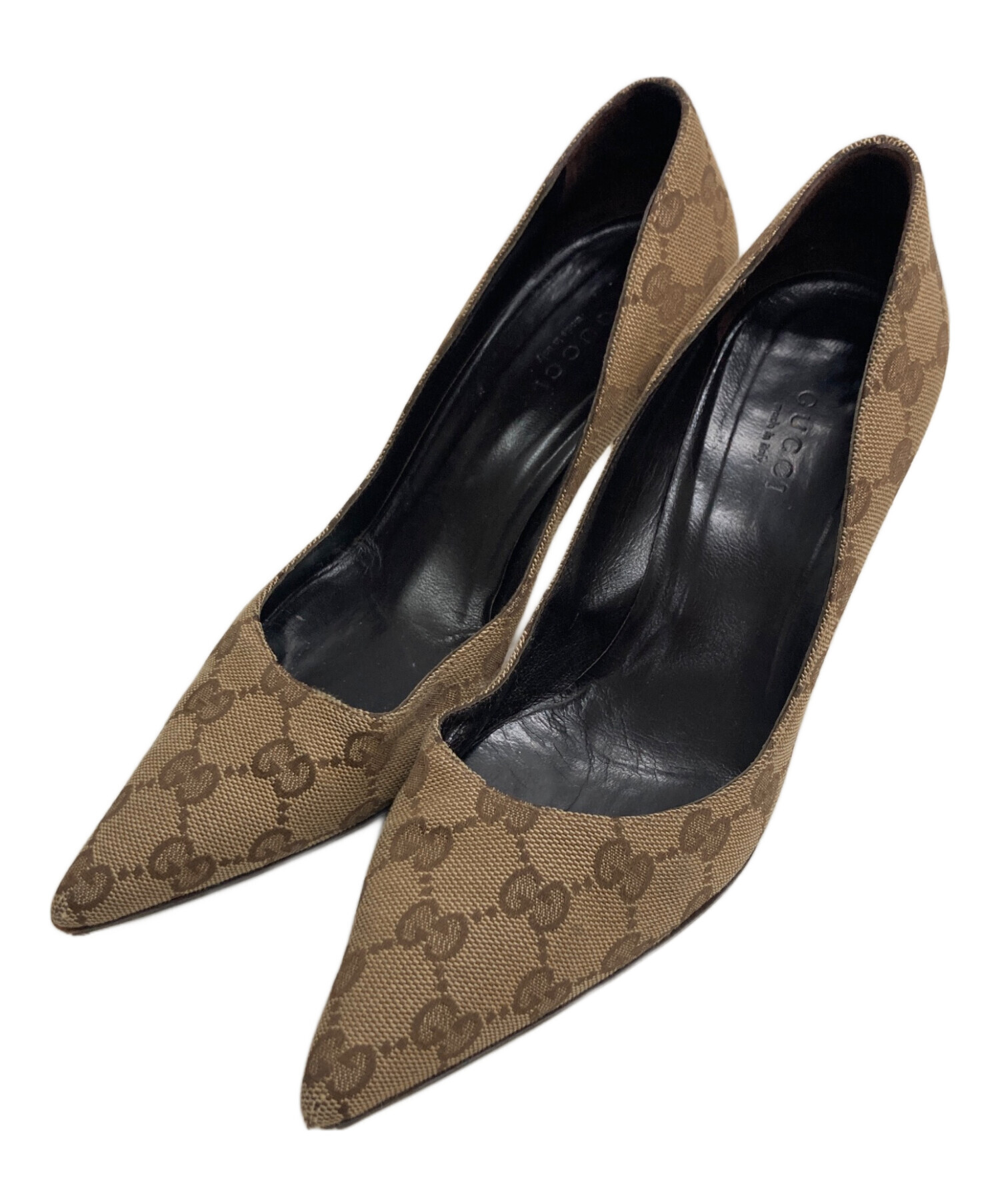 中古・古着通販】GUCCI (グッチ) バンブーヒールパンプス ベージュ
