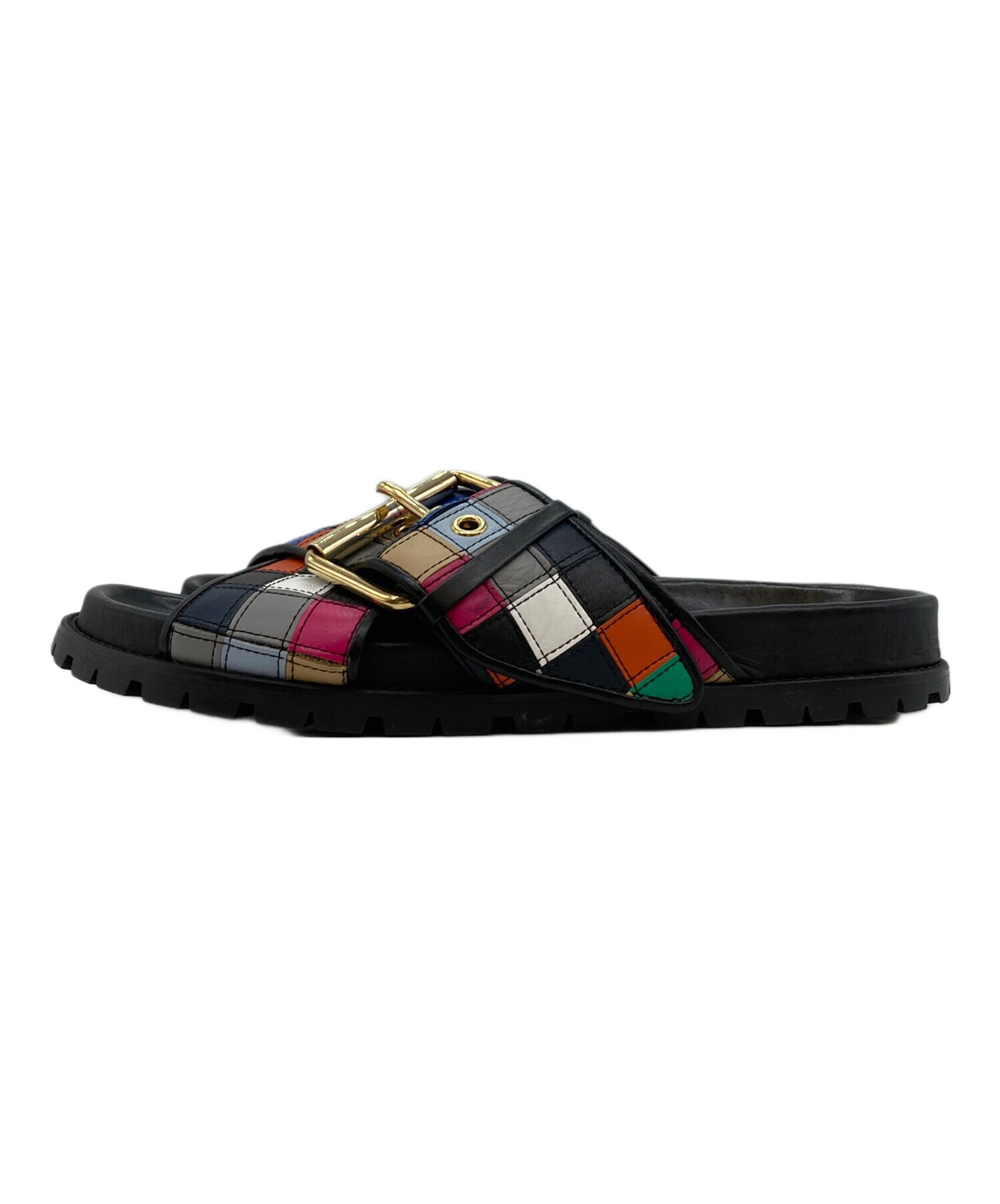 中古・古着通販】sacai (サカイ) クロスベルトサンダル マルチカラー