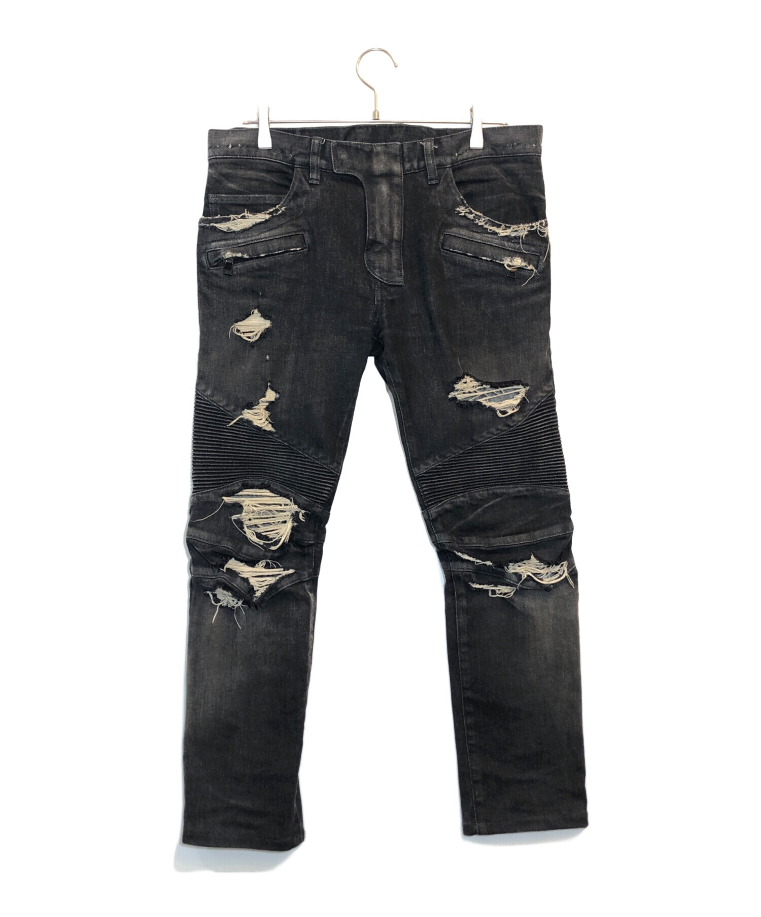 中古・古着通販】BALMAIN (バルマン) ダメージ加工バイカーデニム