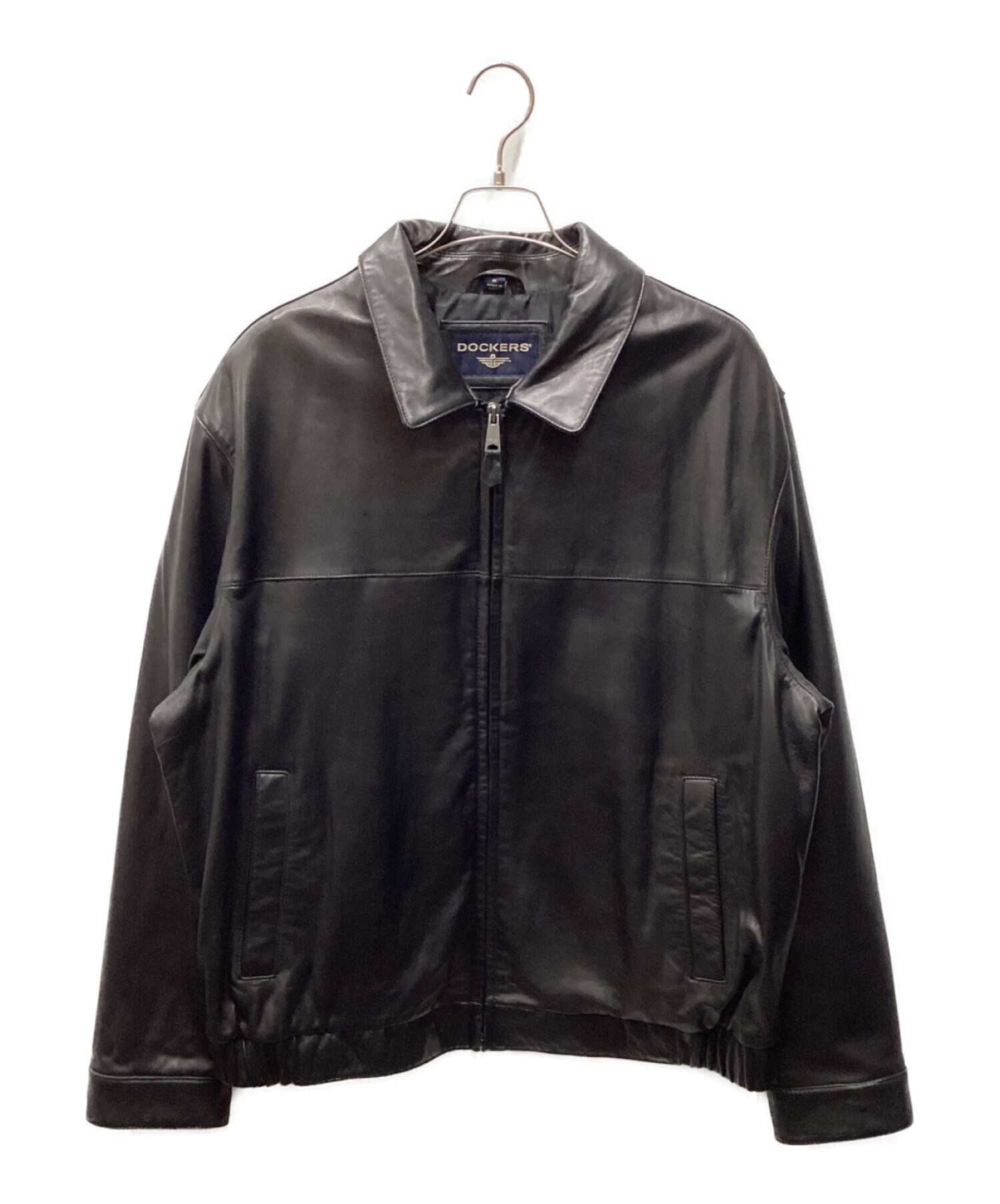 中古・古着通販】DOCKERS (ドッカーズ) レザージャケット ブラック
