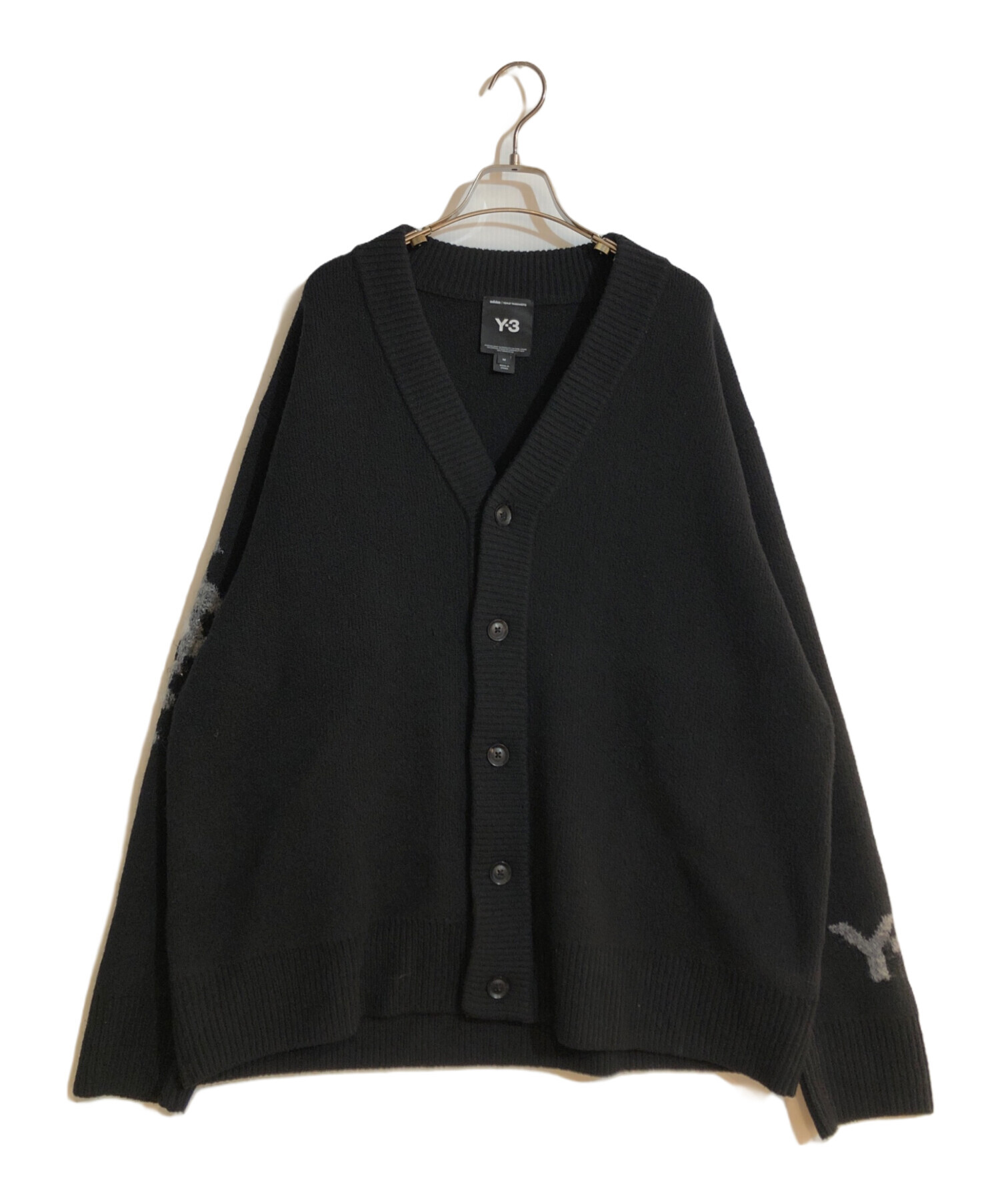 中古・古着通販】Y-3 (ワイスリー) GRAPHIC KNIT CARDIGAN ブラック