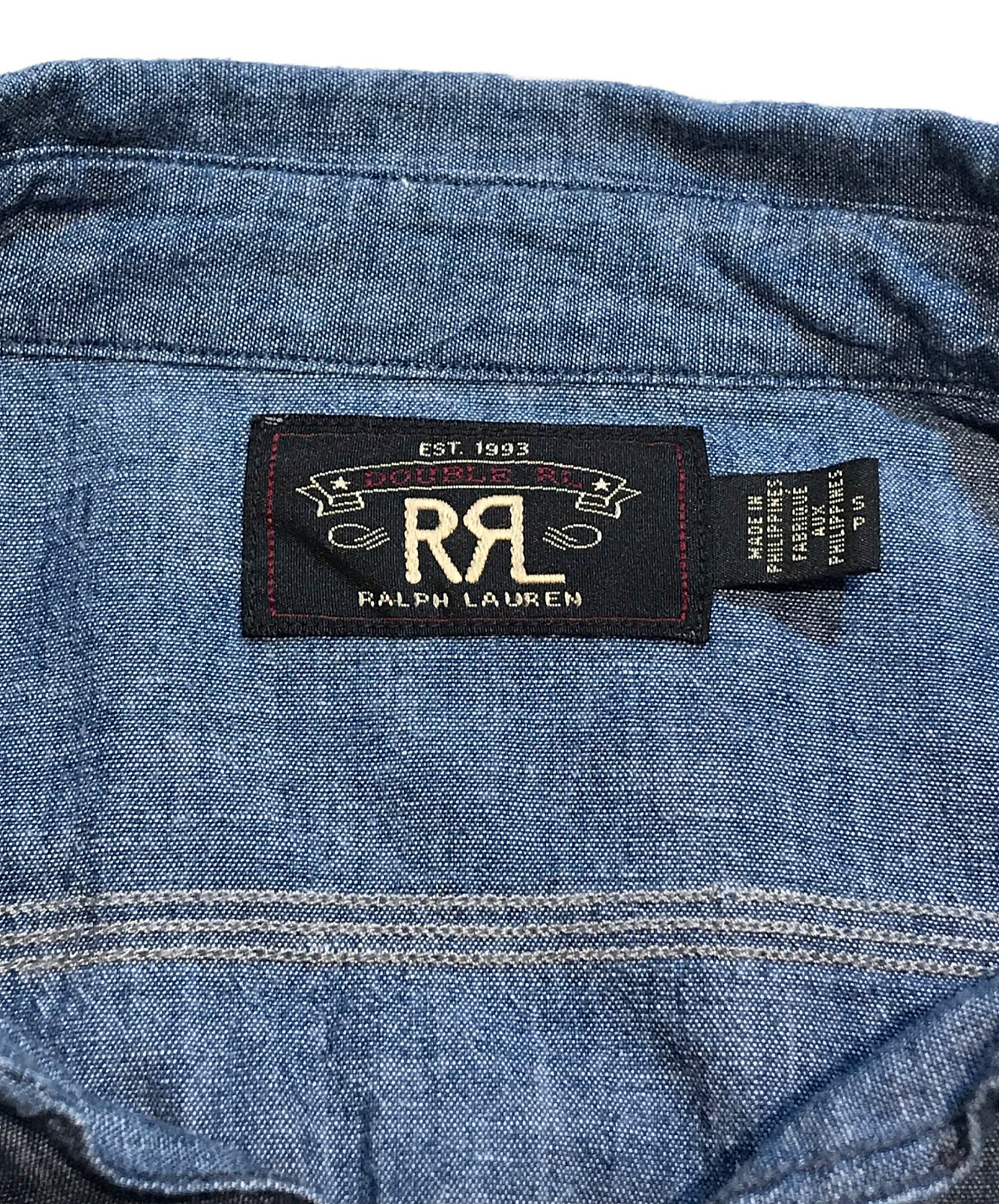 中古・古着通販】RRL (ダブルアールエル) シャンブレーシャツ
