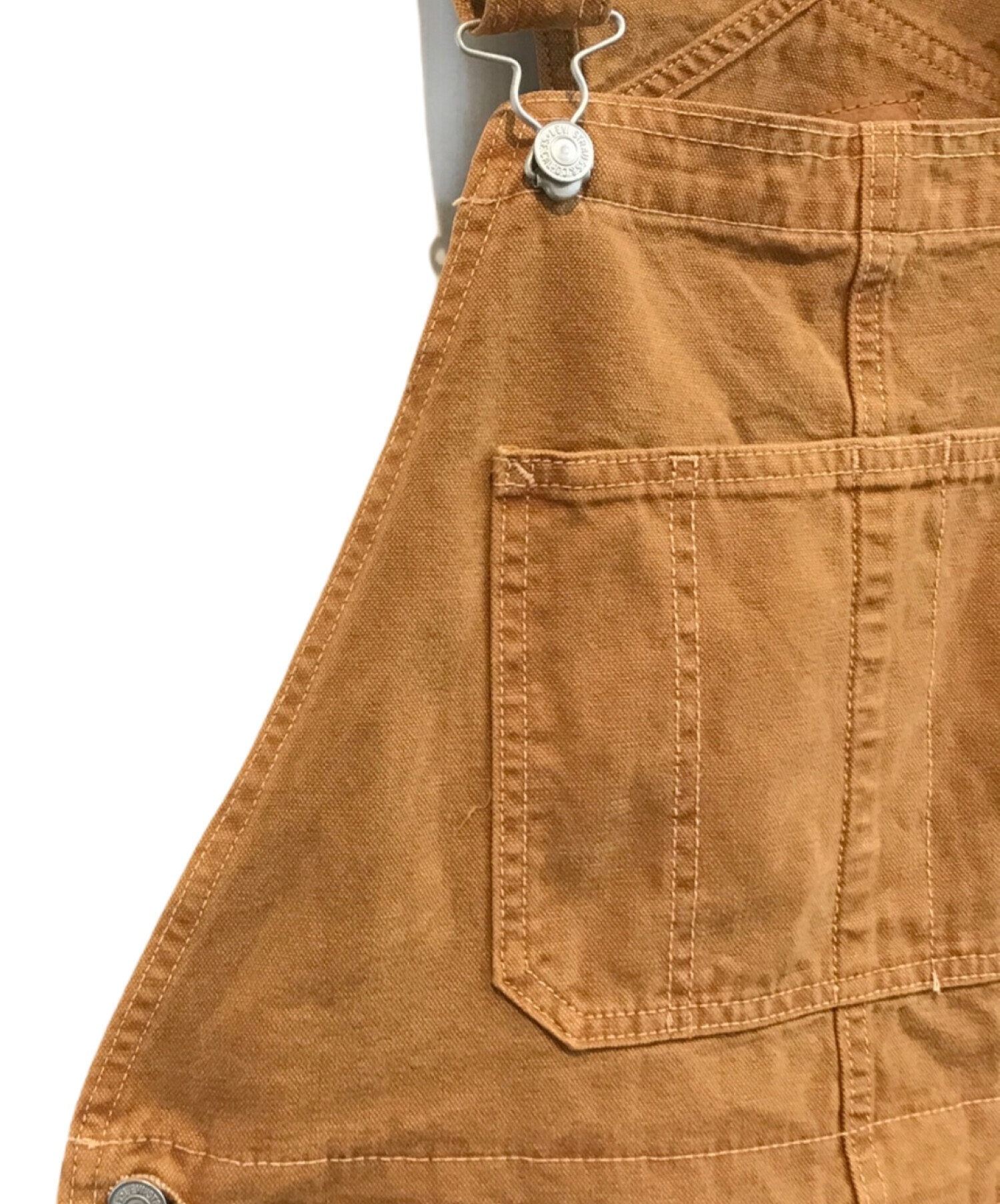 中古・古着通販】LEVI'S (リーバイス) オーバーオール ベージュ サイズ