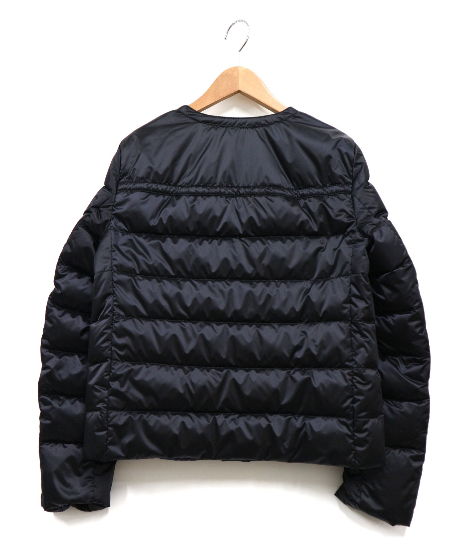 中古・古着通販】PRADA (プラダ) ノーカラーダウンジャケット ブラック