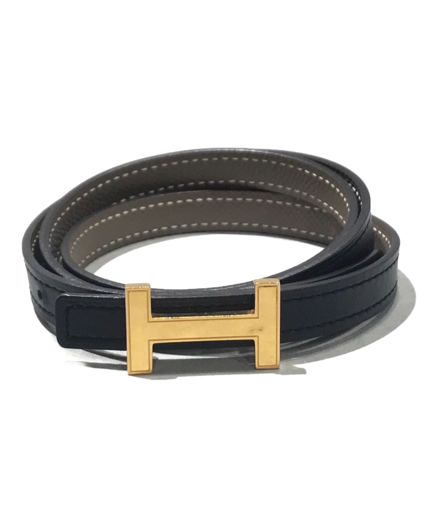 中古・古着通販】HERMES (エルメス) ミニコンスタンスベルト ブラック