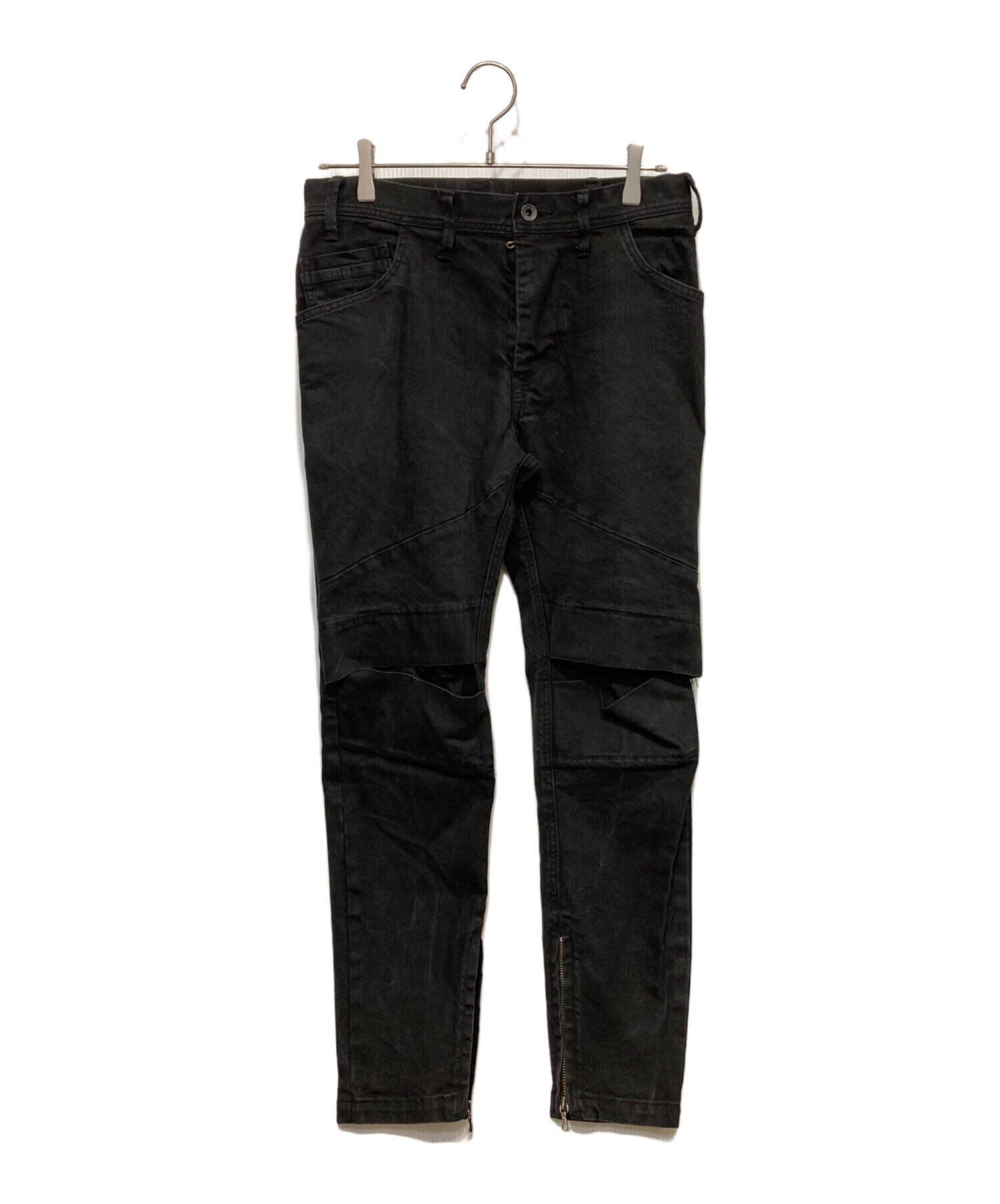 中古・古着通販】JULIUS (ユリウス) アークドデニムパンツ ブラック