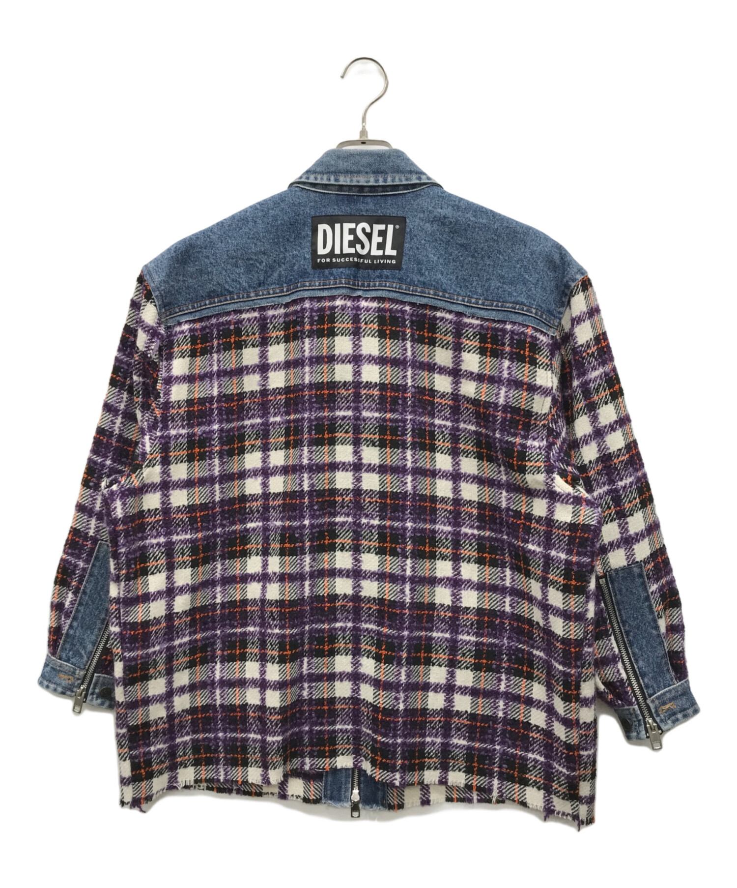 中古・古着通販】DIESEL (ディーゼル) デニム切替ツイードジャケット