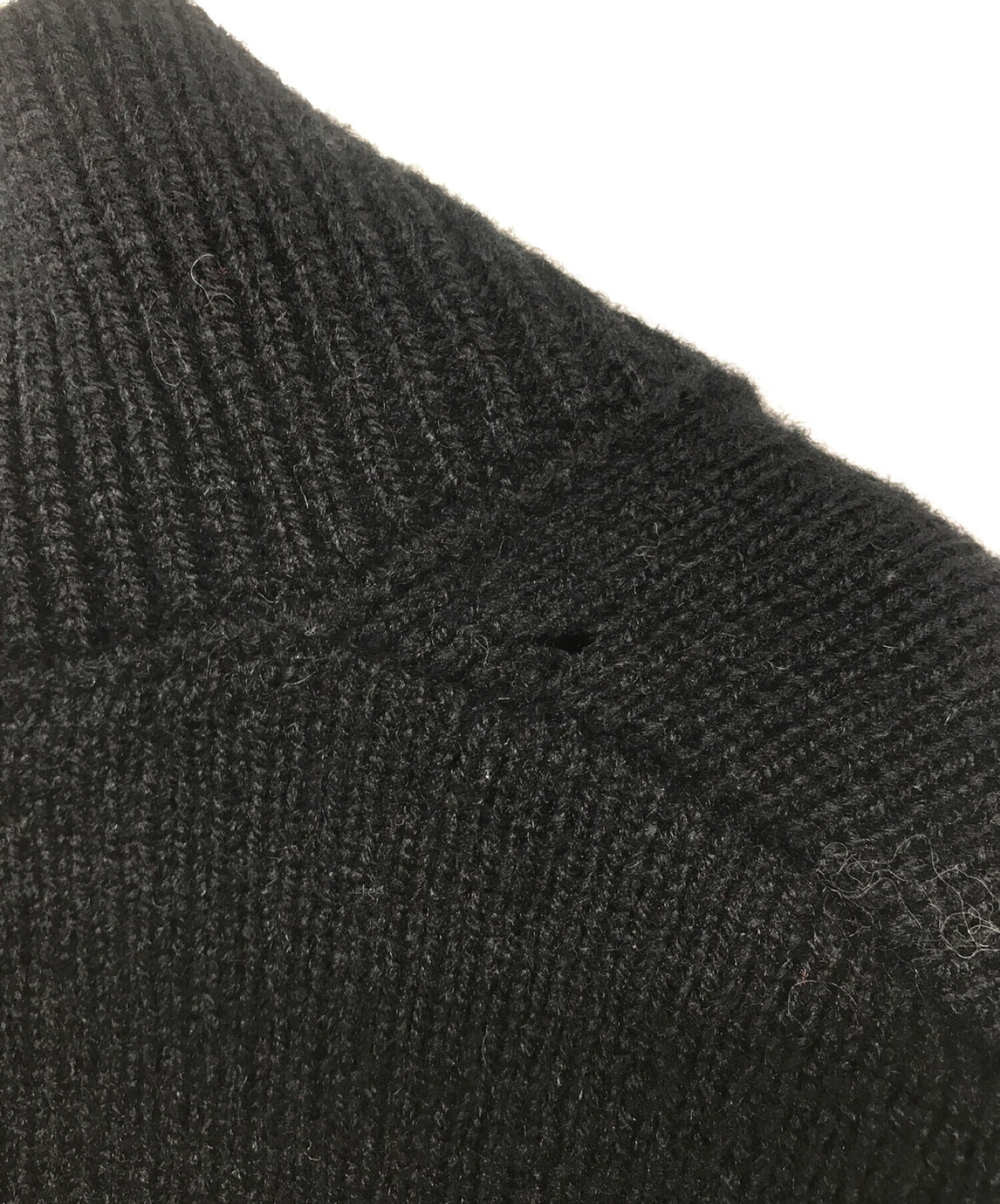 中古・古着通販】UNUSED (アンユーズド) 7G V-neck knit ブラック