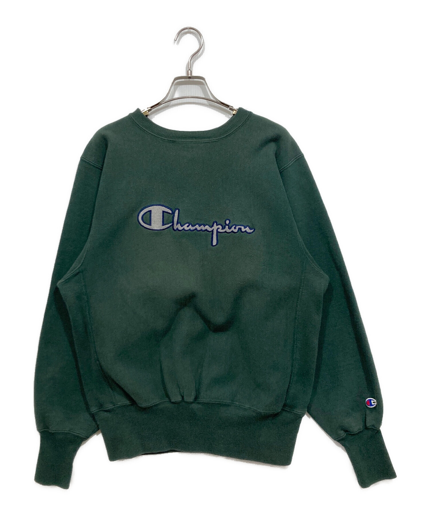 90.s リバース ウィーブ Champion ダークグリーン トレーナー