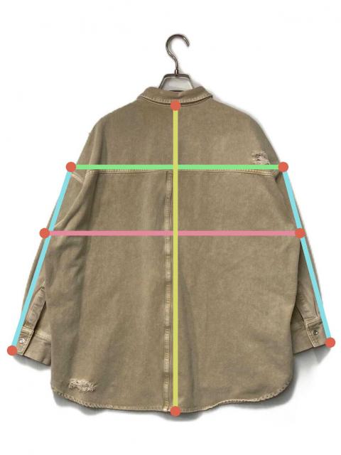 中古・古着通販】Loungedress (ラウンジドレス) ダメージデニムシャツ