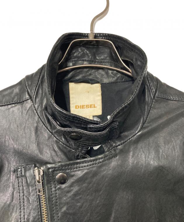 中古・古着通販】DIESEL (ディーゼル) ラムレザーライダースジャケット