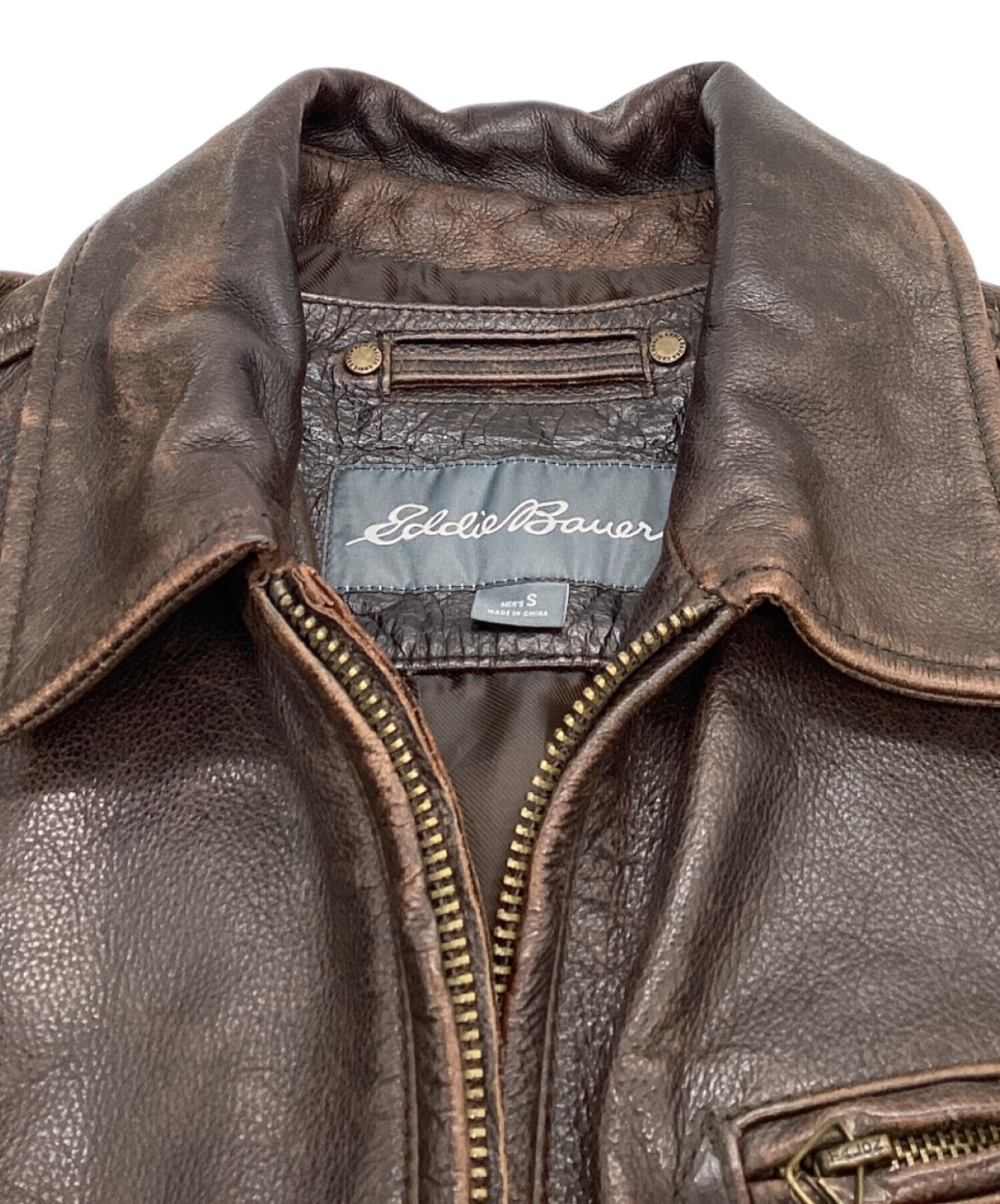 中古・古着通販】Eddie Bauer (エディーバウアー) レザージャケット