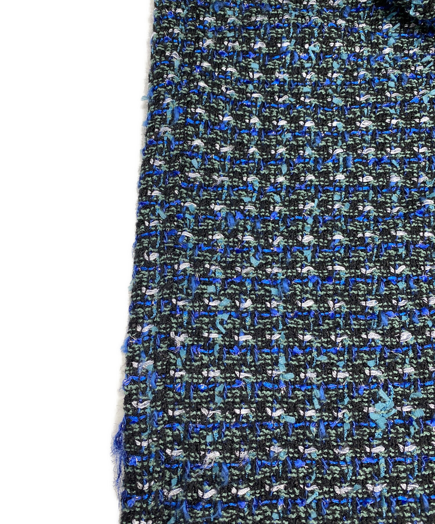 中古・古着通販】sulvam (サルバム) FANCY TWEED WIDE PANTS ブルー