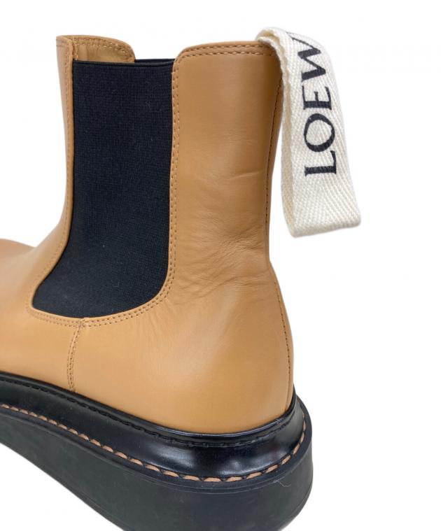 中古・古着通販】LOEWE (ロエベ) サイドゴアブーツ ベージュ サイズ:39