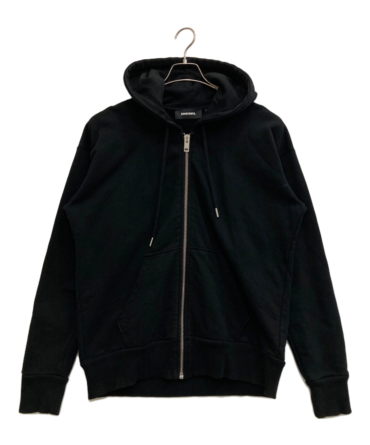 中古・古着通販】DIESEL (ディーゼル) ジップパーカー ブラック サイズ