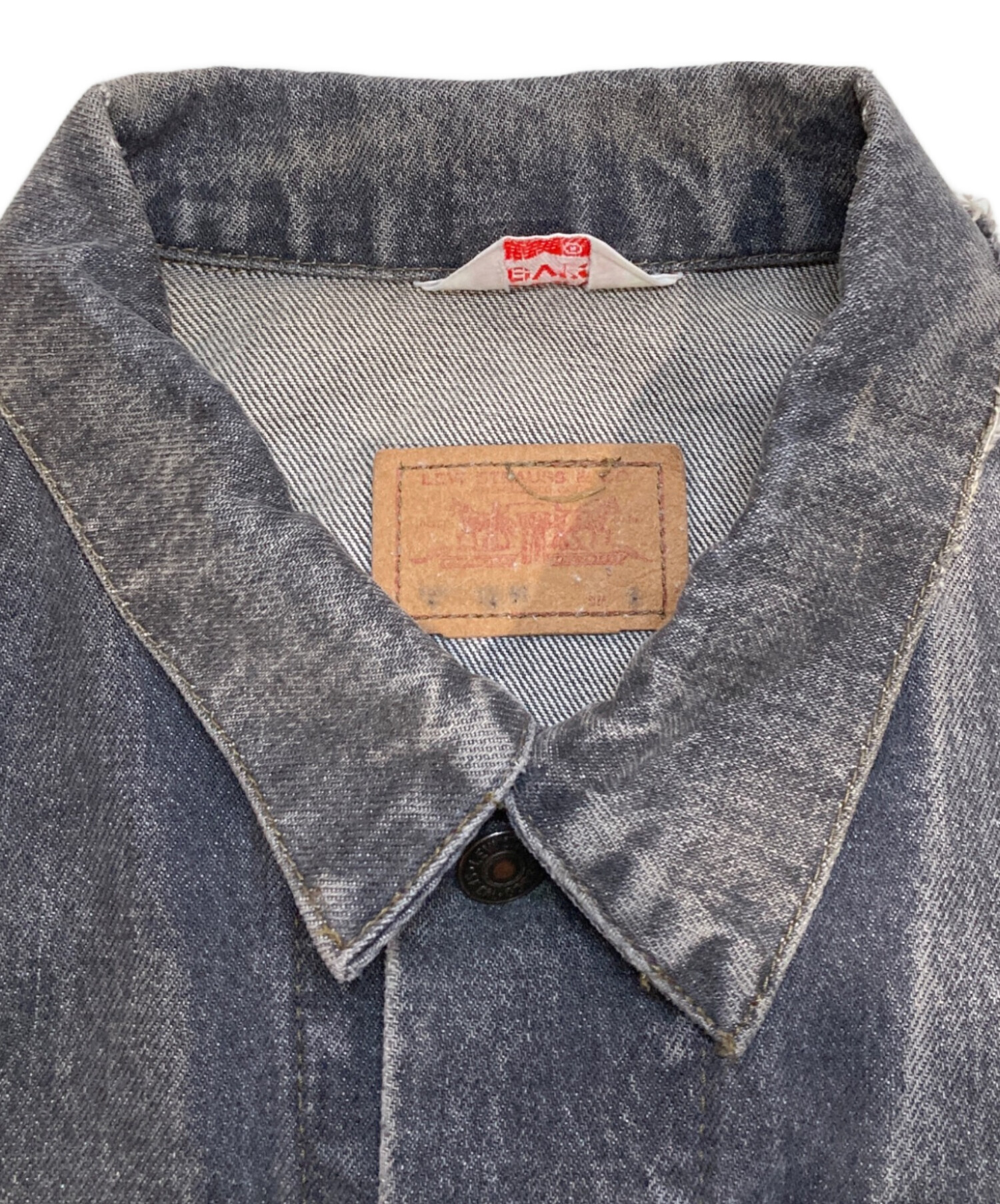 中古・古着通販】LEVI'S (リーバイス) 先染めブラックデニムジャケット
