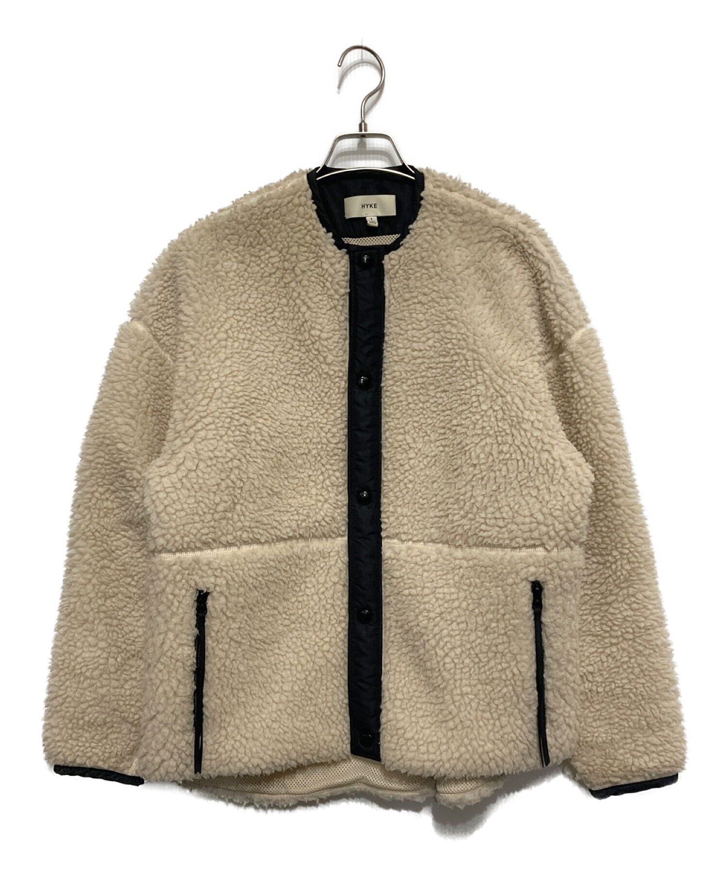 中古・古着通販】HYKE (ハイク) FAUX SHEARLING JACKET ホワイト