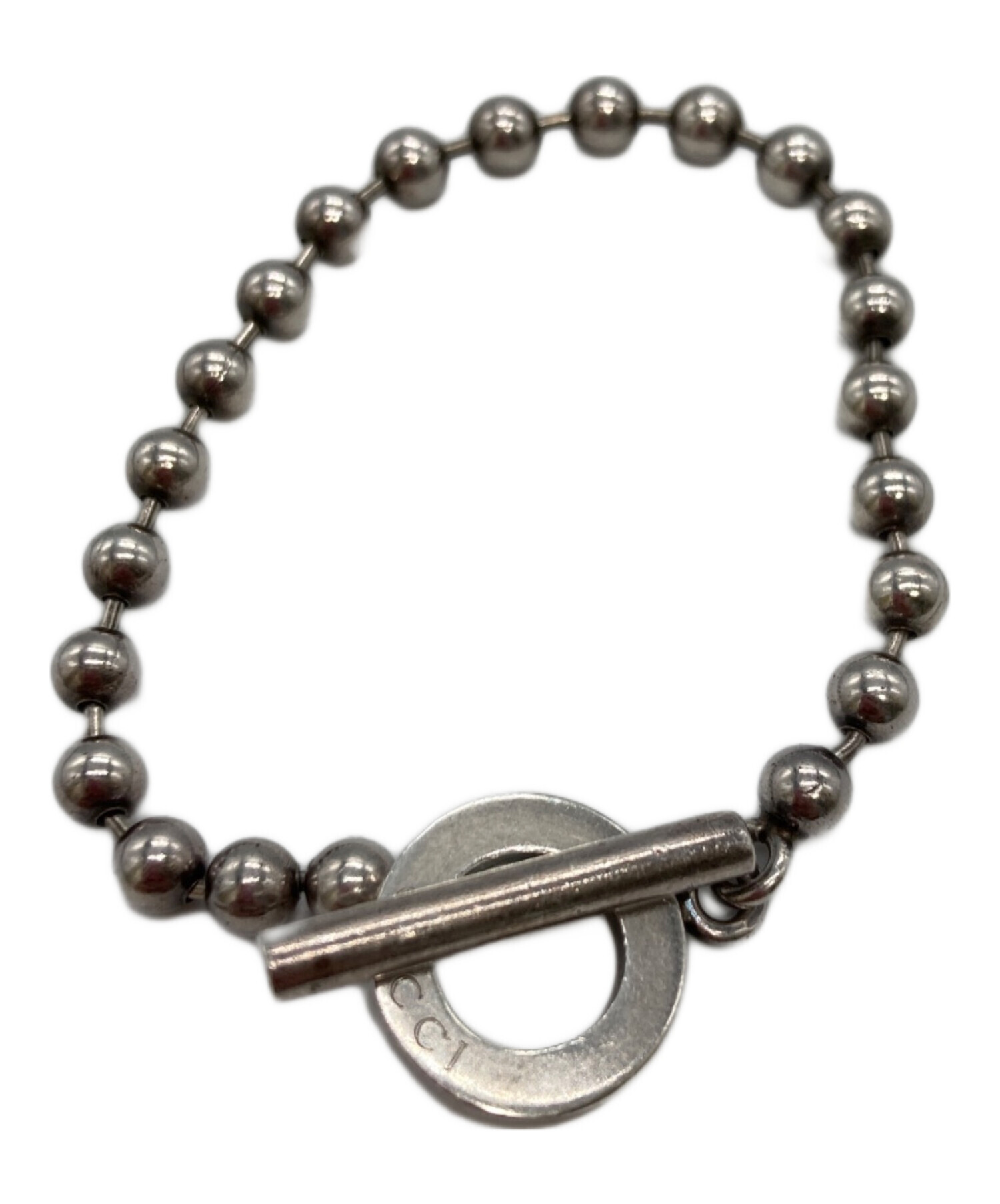 中古・古着通販】GUCCI (グッチ) ボールチェーンブレスレット シルバー