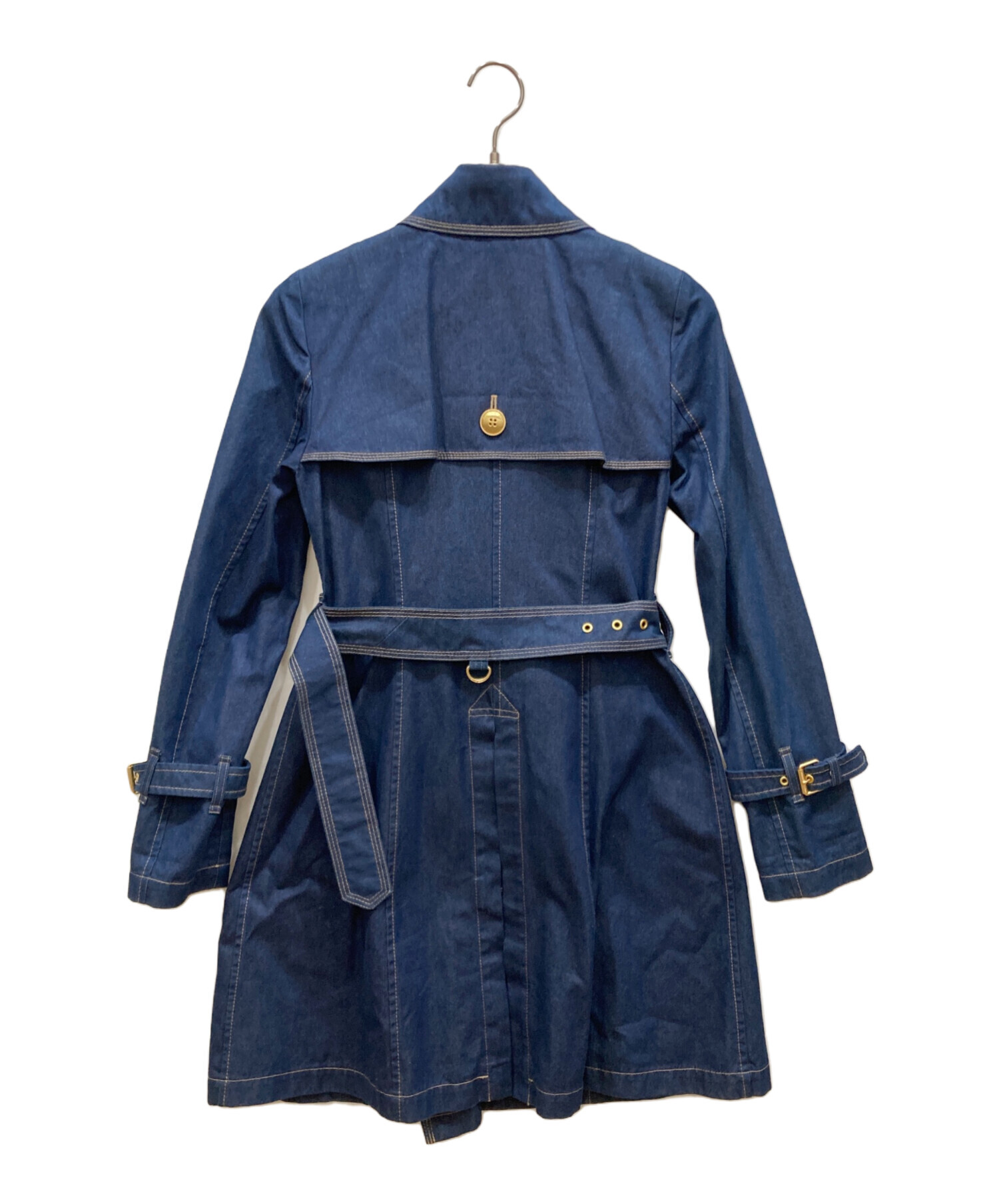 BURBERRY バーバリーブルーレーベル ナイロンコート ネイビー 38 八分