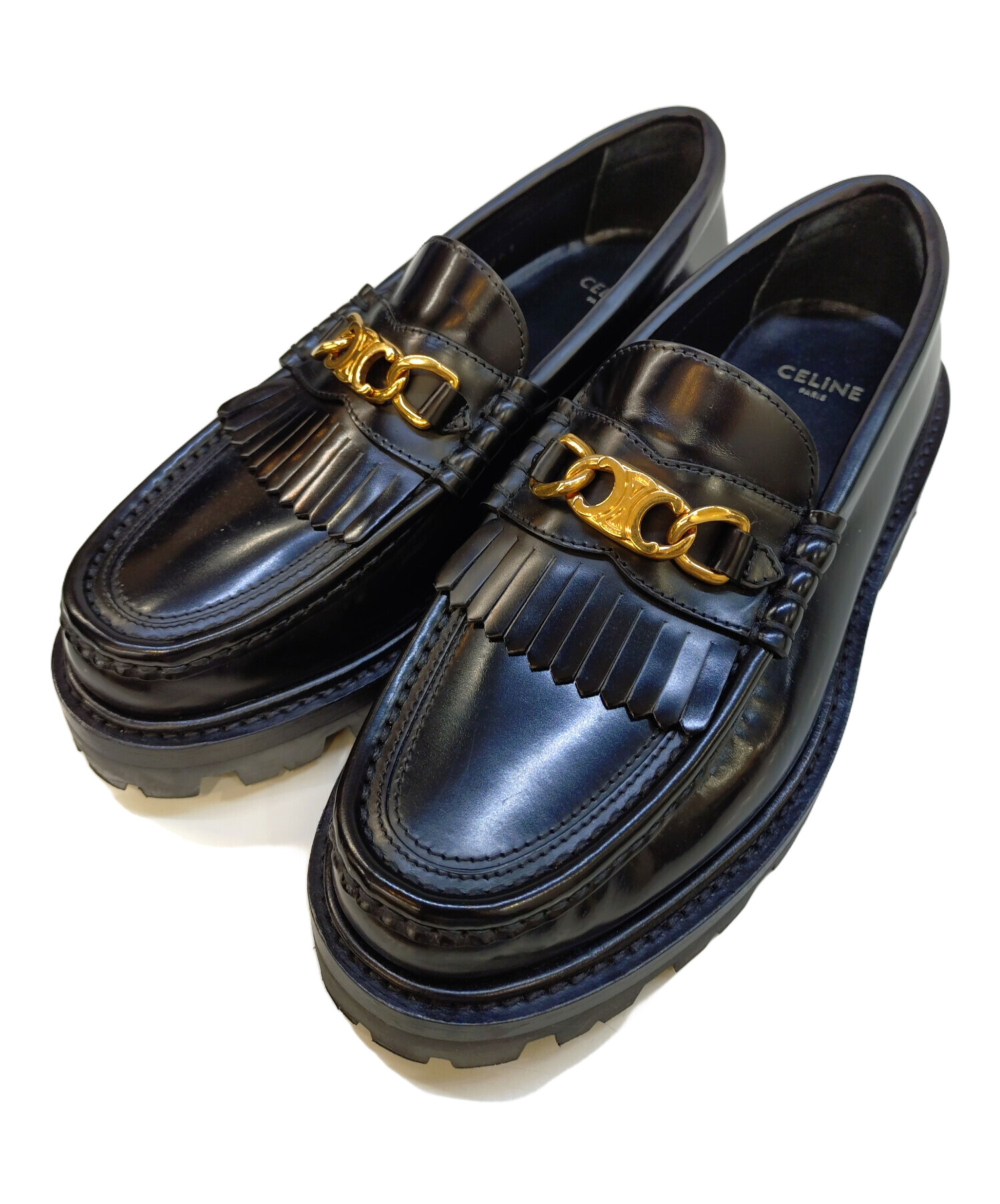 中古・古着通販】CELINE (セリーヌ) マーガレットローファー ブラック