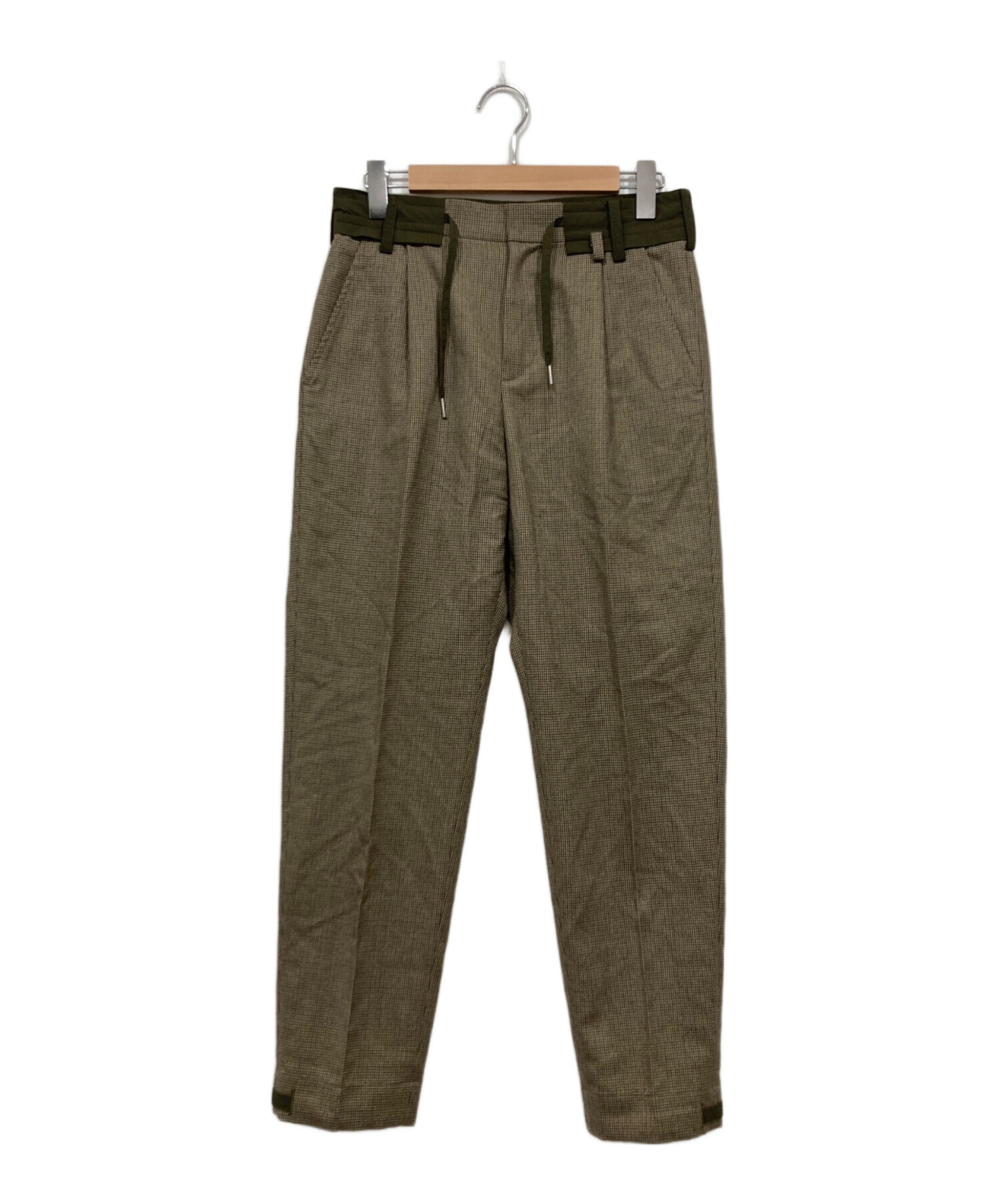 中古・古着通販】sacai (サカイ) ウールスラックス ベージュ サイズ:1