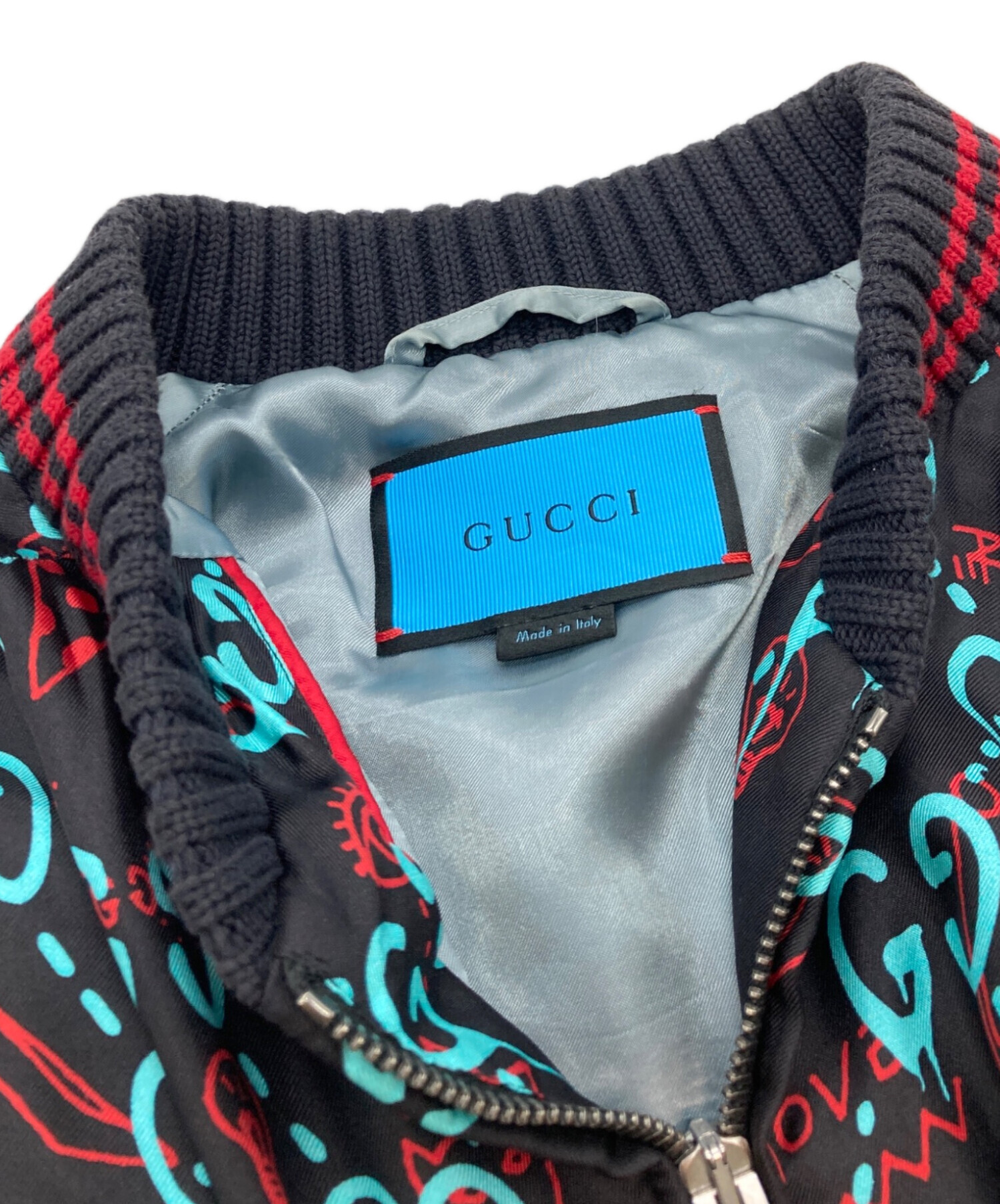 中古・古着通販】GUCCI (グッチ) グッチゴーストGG柄シルクボンバー