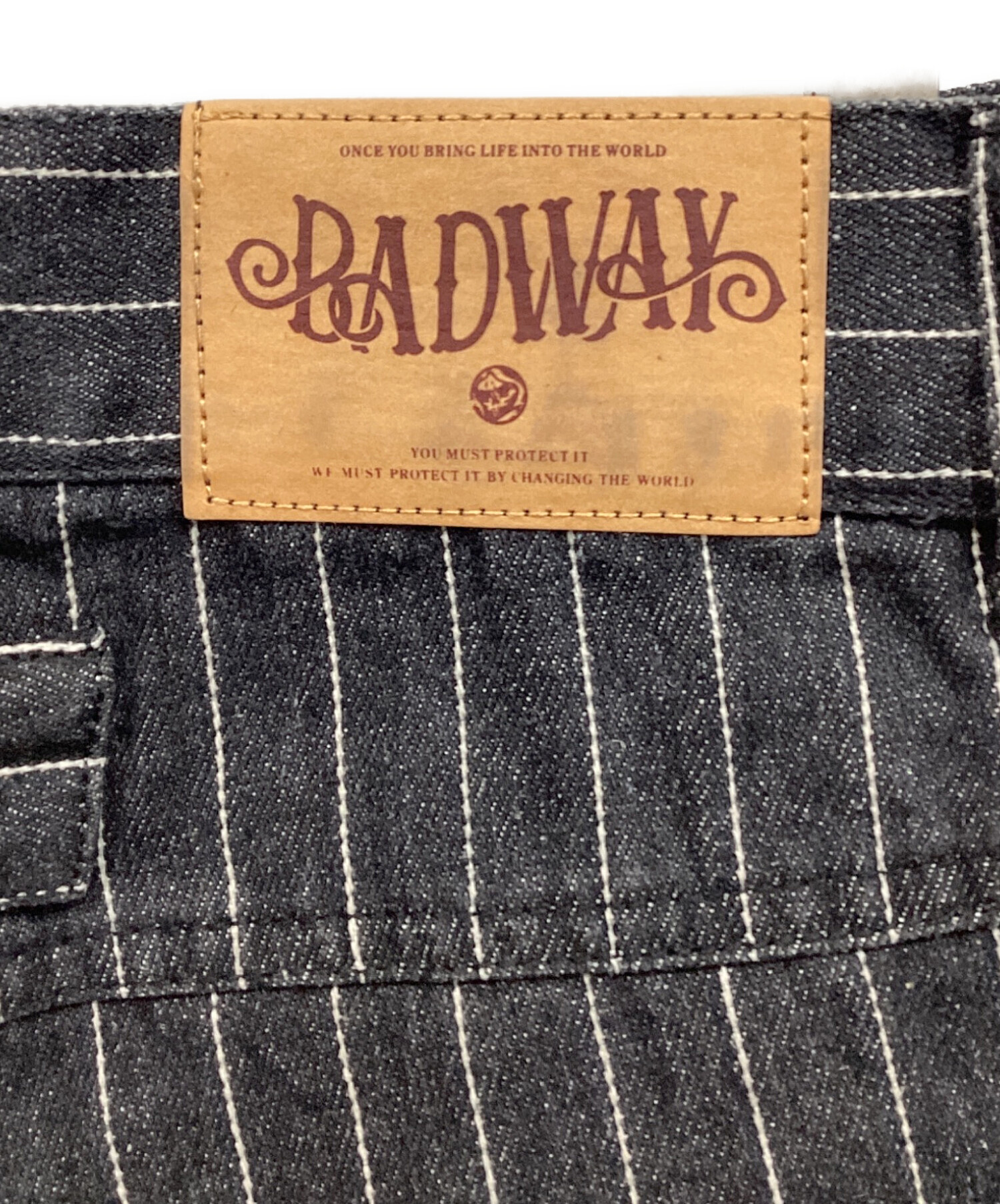 中古・古着通販】BADWAY (バッドウェイ) グランジストライプデニム