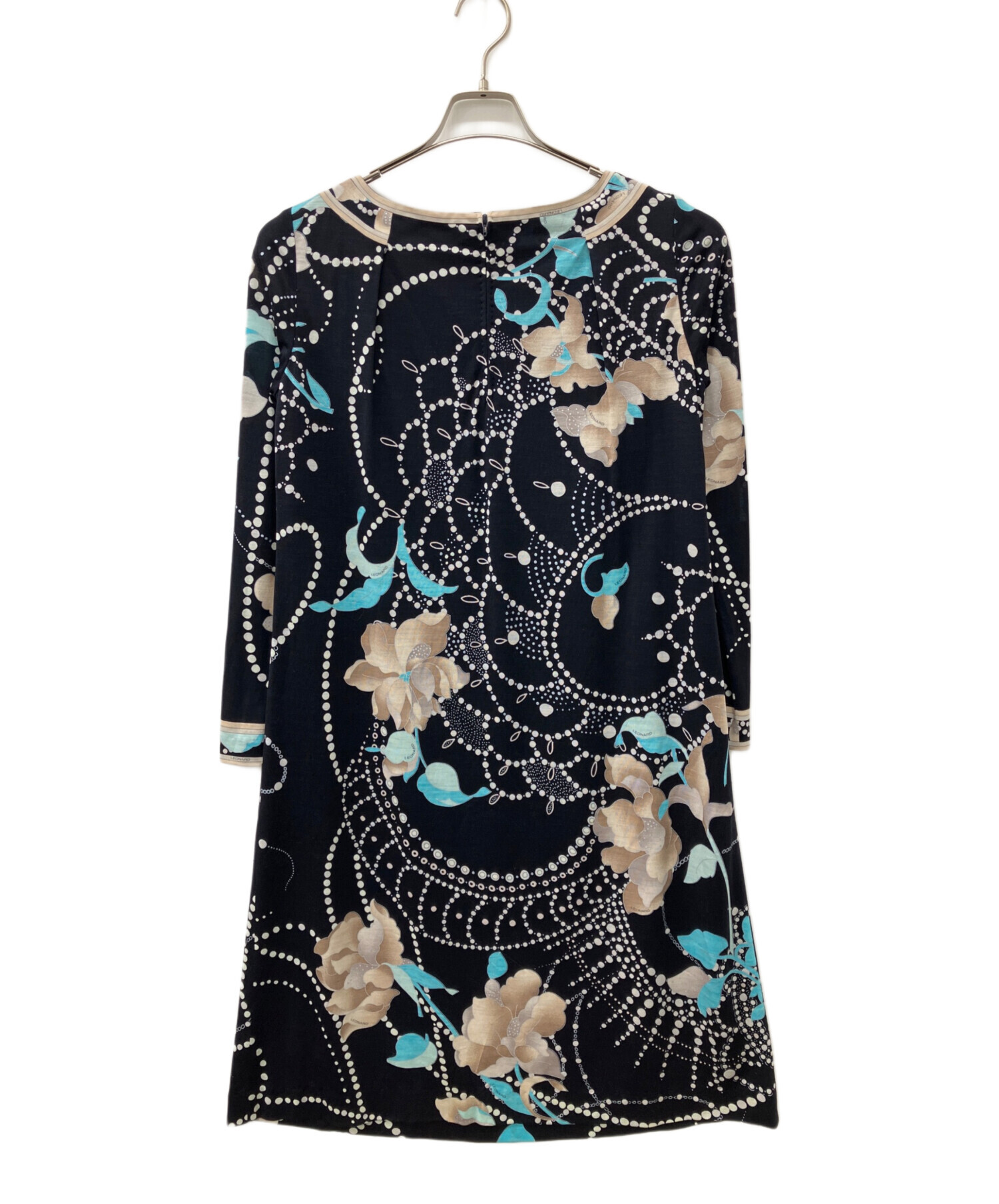 中古・古着通販】LEONARD (レオナール) 花柄シルクウールワンピース