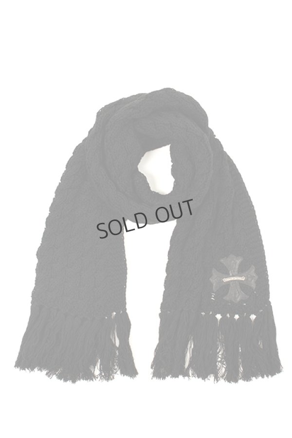 SOLD}CHROME HEARTS クロムハーツ カシミアケーブルマフラー{CH-201602