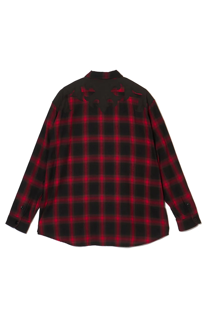 SOLD}MAYO メイヨー STUD LOOK EMBROIDERY CHECK SHIRT スタッズ風刺繍