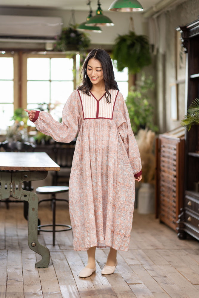 インド綿ブロックプリントワンピース（柄/色）｜春夏 レディース｜UNIQKY