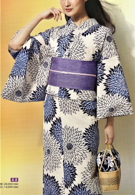 女物浴衣「源氏物語」ゆかた麻と綿の布 商品詳細│柄のうえ新│職人の