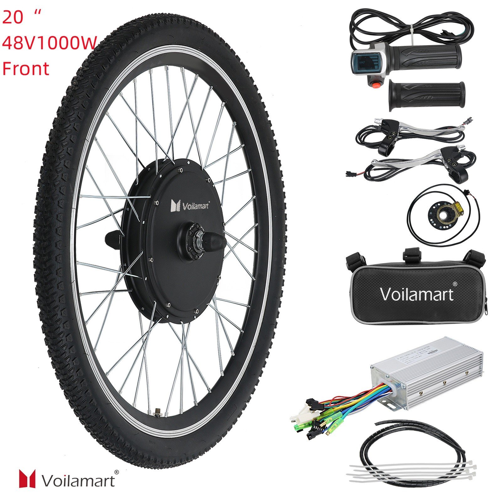 Voilamart 20'' ( 406 ) 48V 1000W Ebike 100mm Dropout Front Hub
