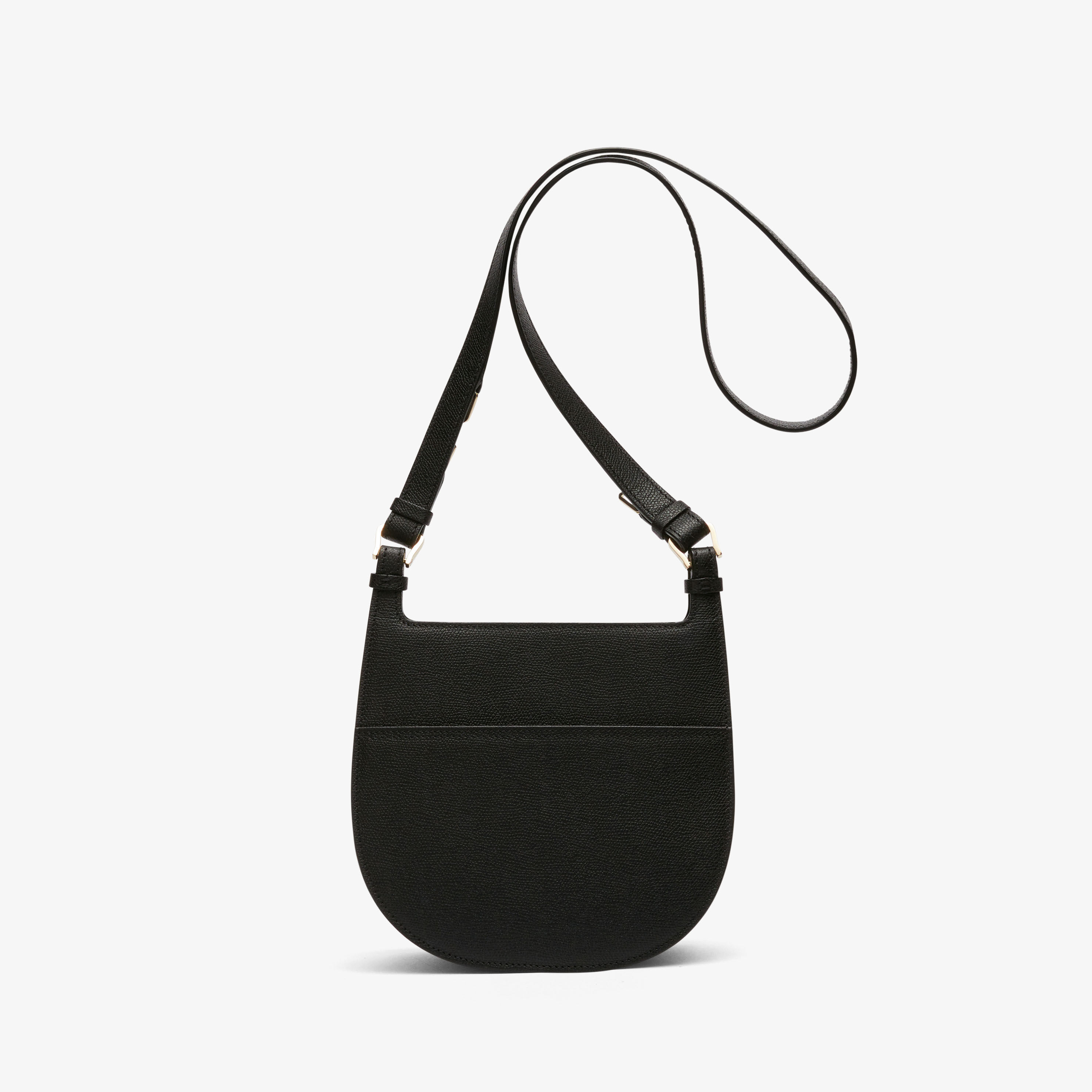 Black Leather Mini shoulder bag | Valextra Hobo