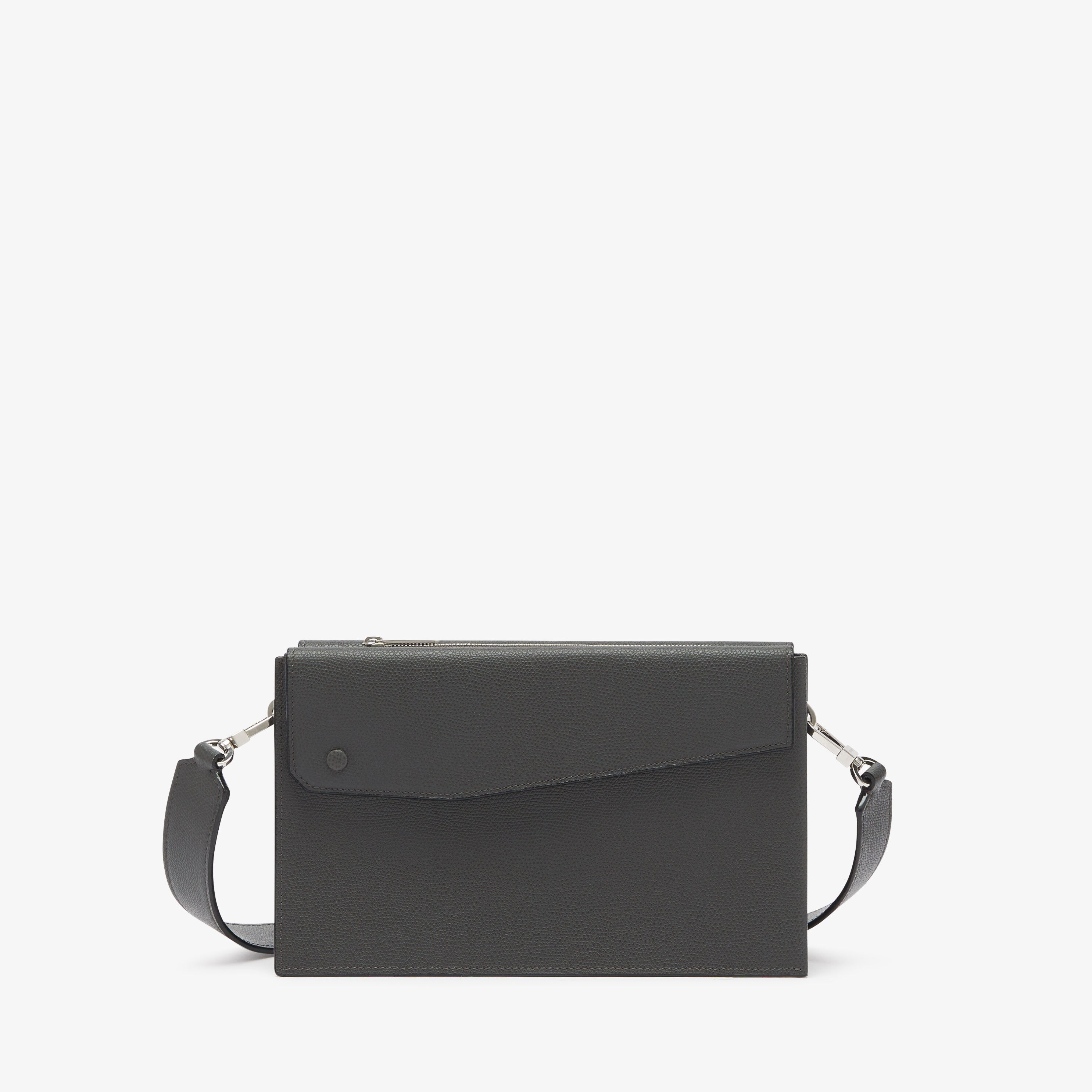 Men's Gray Luxury Leather crossbody Mini bag | Valextra Pocket