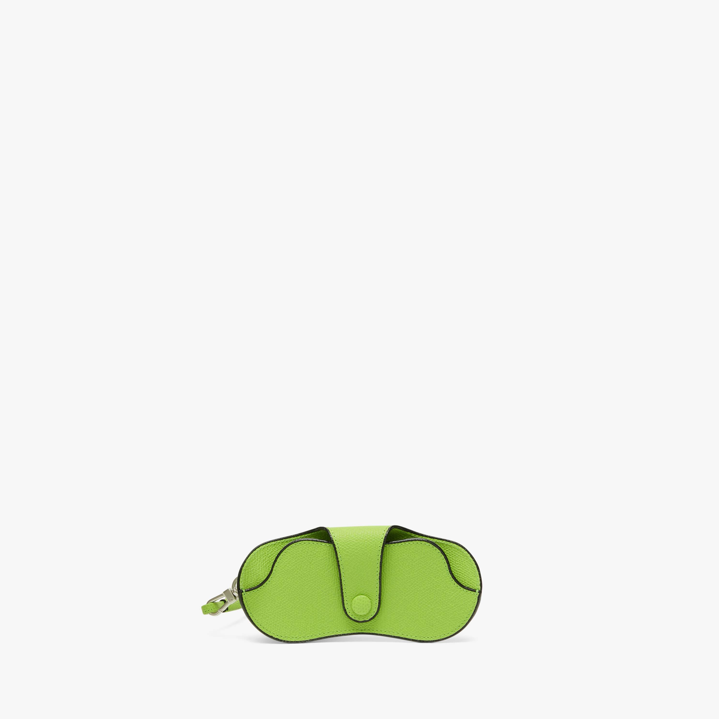 Women's Green Leather Luxury Glasses Case | Valextra