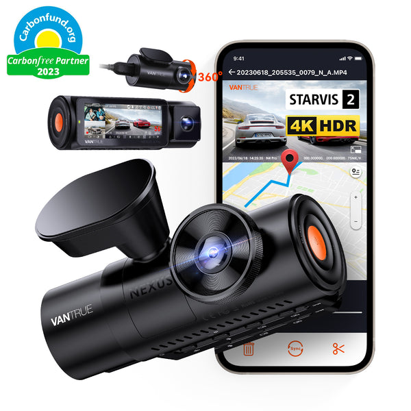Vantrue N4 Pro 4K Dash Cam – 3-Channel, Night Vision, WiFi & GPS