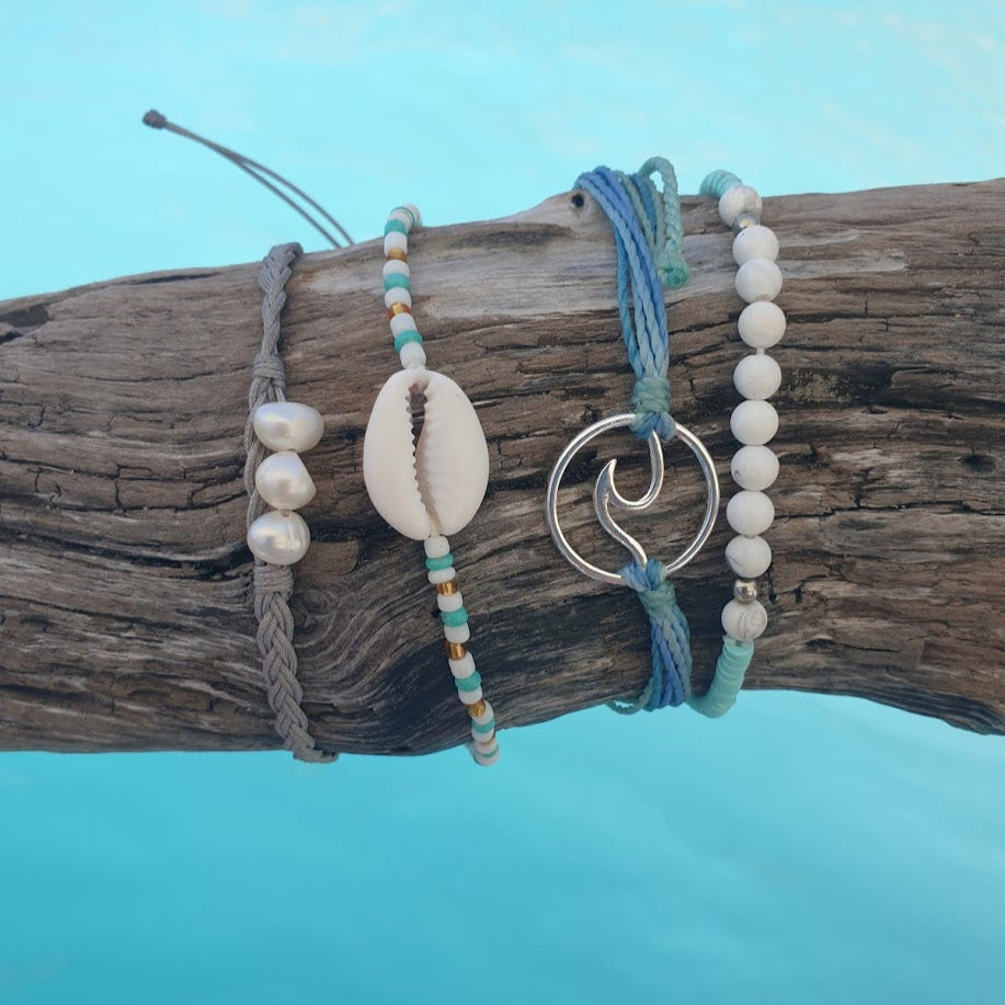 Handmade Wax Cord Wave Bracelet - VivaLife Jewelry