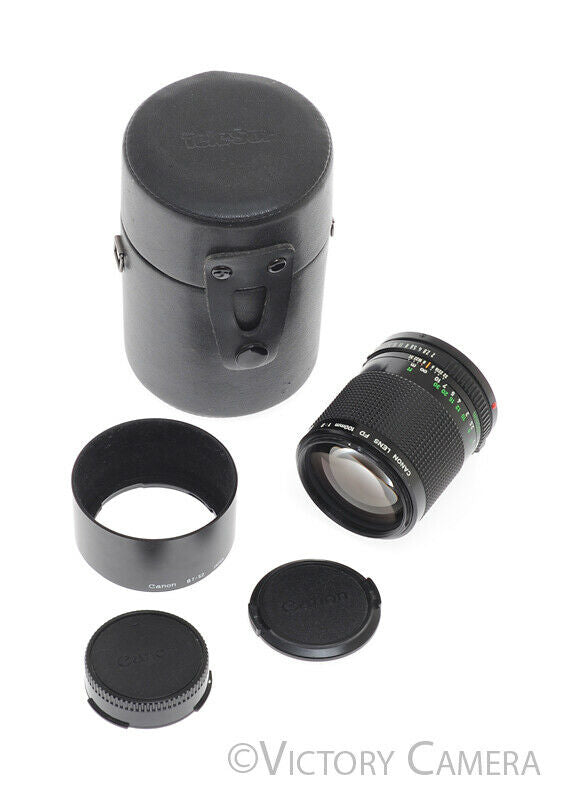 Canon FD 100mm f2 Manual Focus Prime Lens w/ Hood [EXC+]