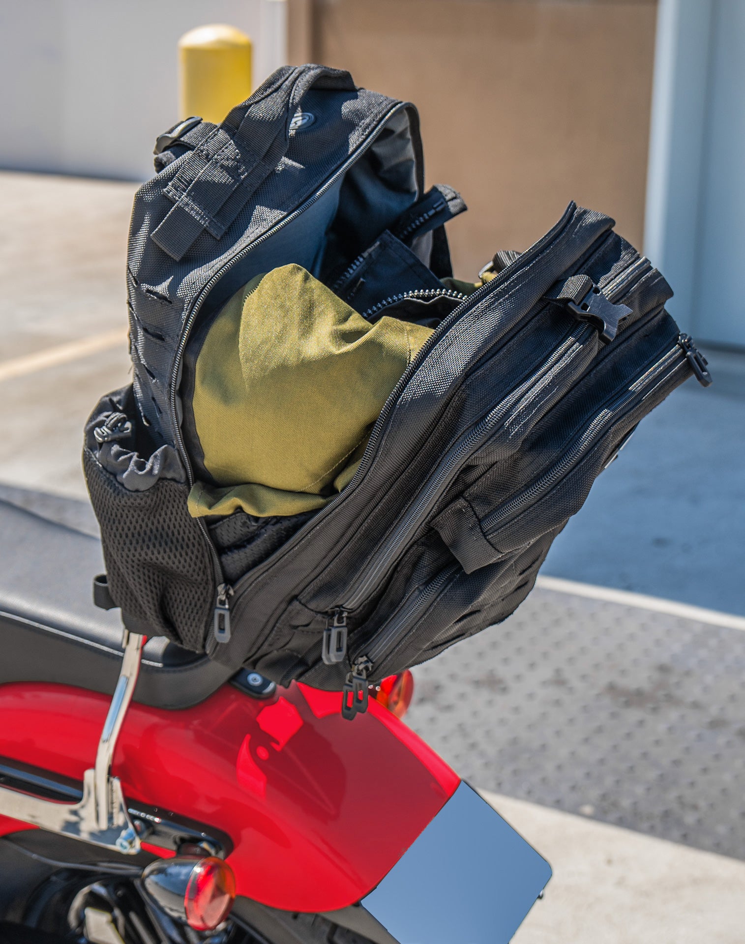 Viking Tactical Extra Large Suzuki Motorcycle Sissy Bar Backpack