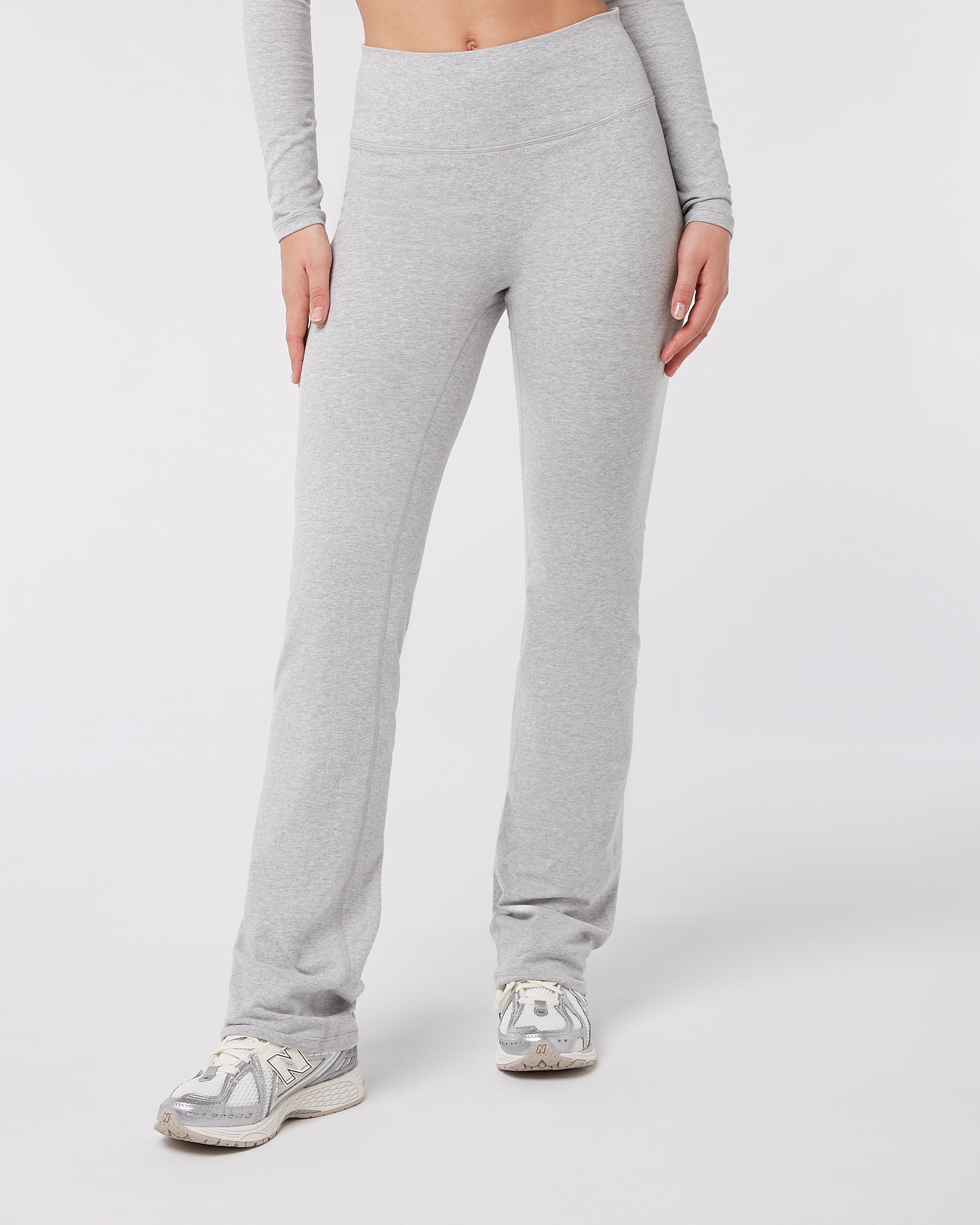 YO-GAYA Women's Lounge Pants – Grey – Soft Cotton Stretch Fit
