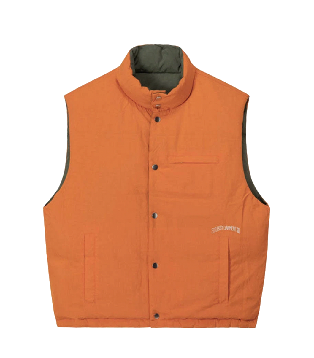 Stüssy Reversible Down Workgear Vest jacket olive – zeropolis