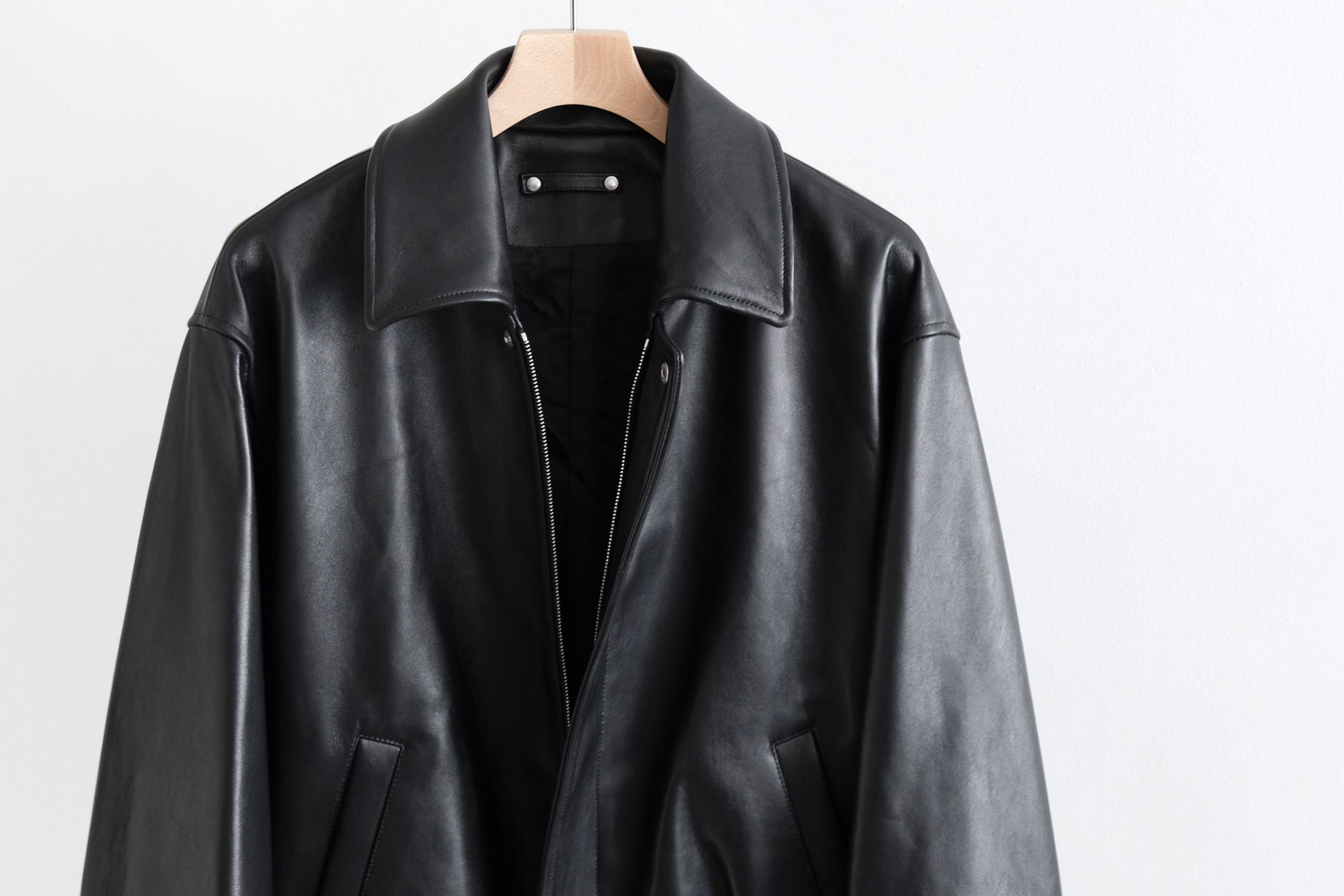 SHEEP LEATHER ZIP SHORT JACKET - WUNDER