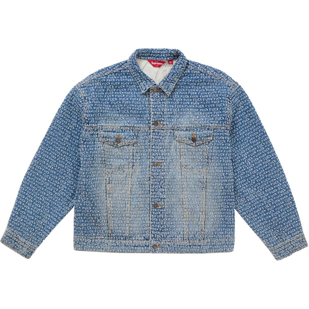 Supreme Fuck Stitch Blue Denim Trucker Jacket – WyCo Vintage Broadway