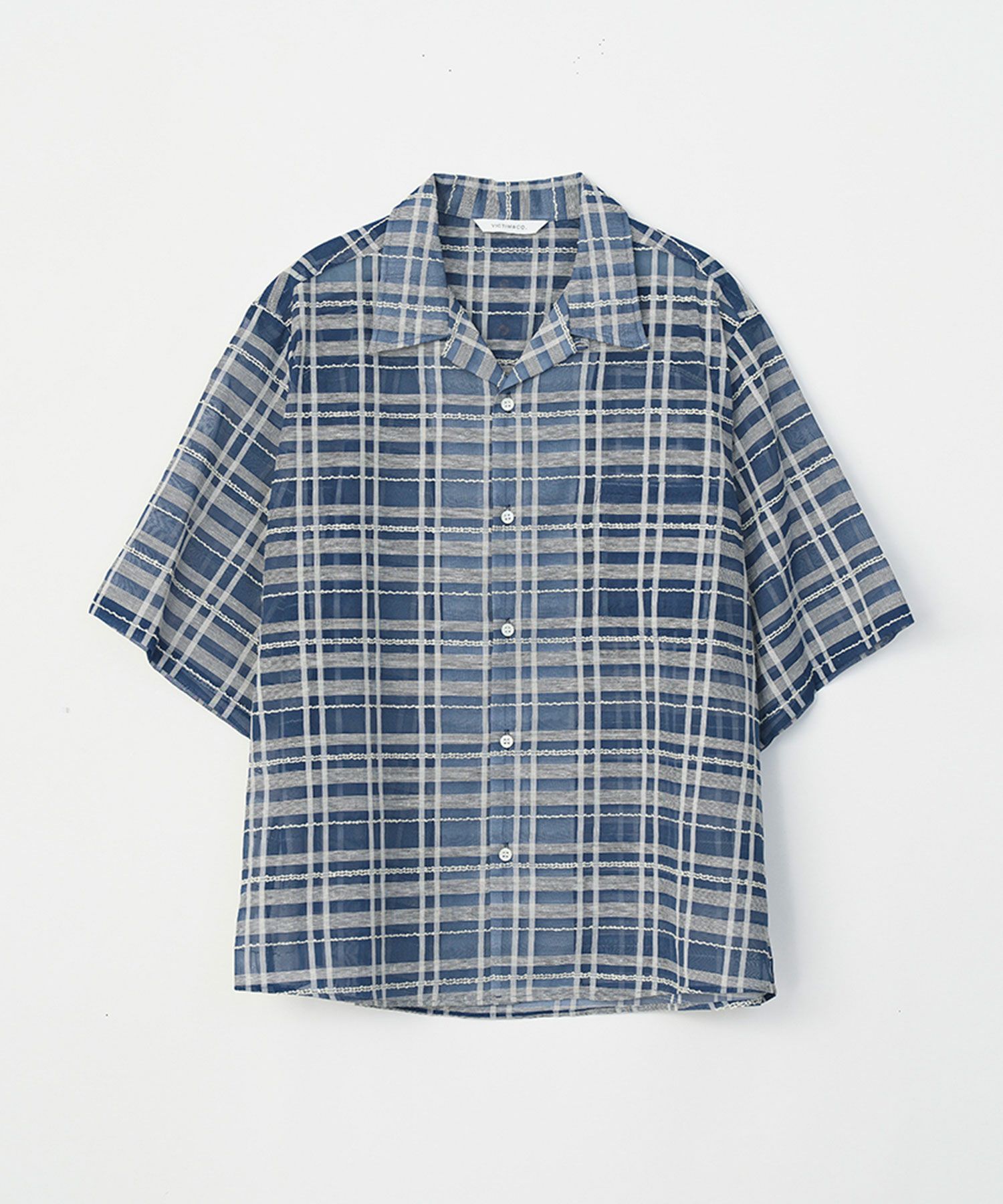 VICTIM]OPEN COLLAR CHECK SHIRT | OPENING ACT