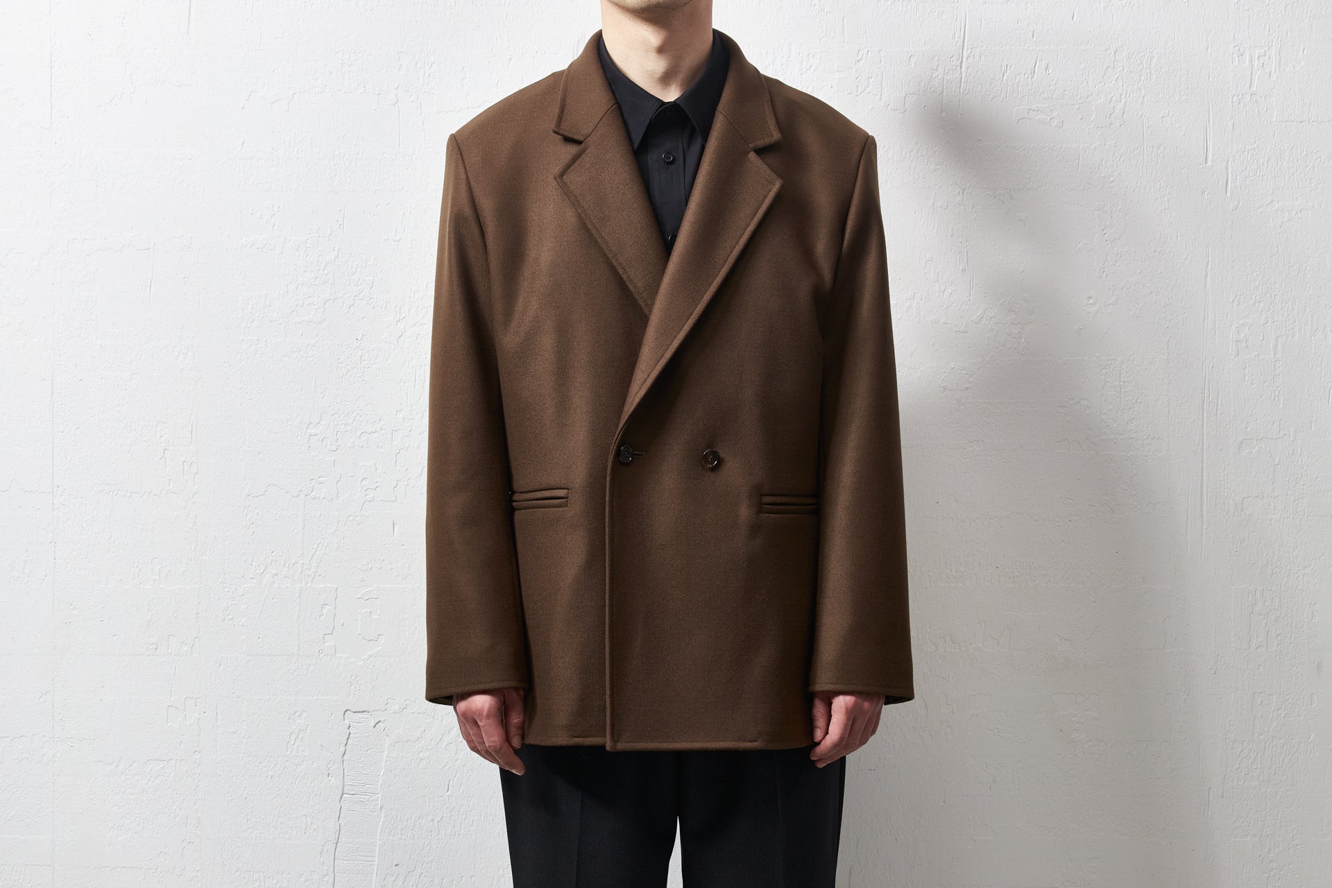 25232 / SP180'sウールメルトン・ダブルジャケット-navy – 山内