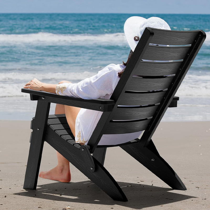 YEFU® Folding Adirondack Chair - Arc Back & Cup Holder