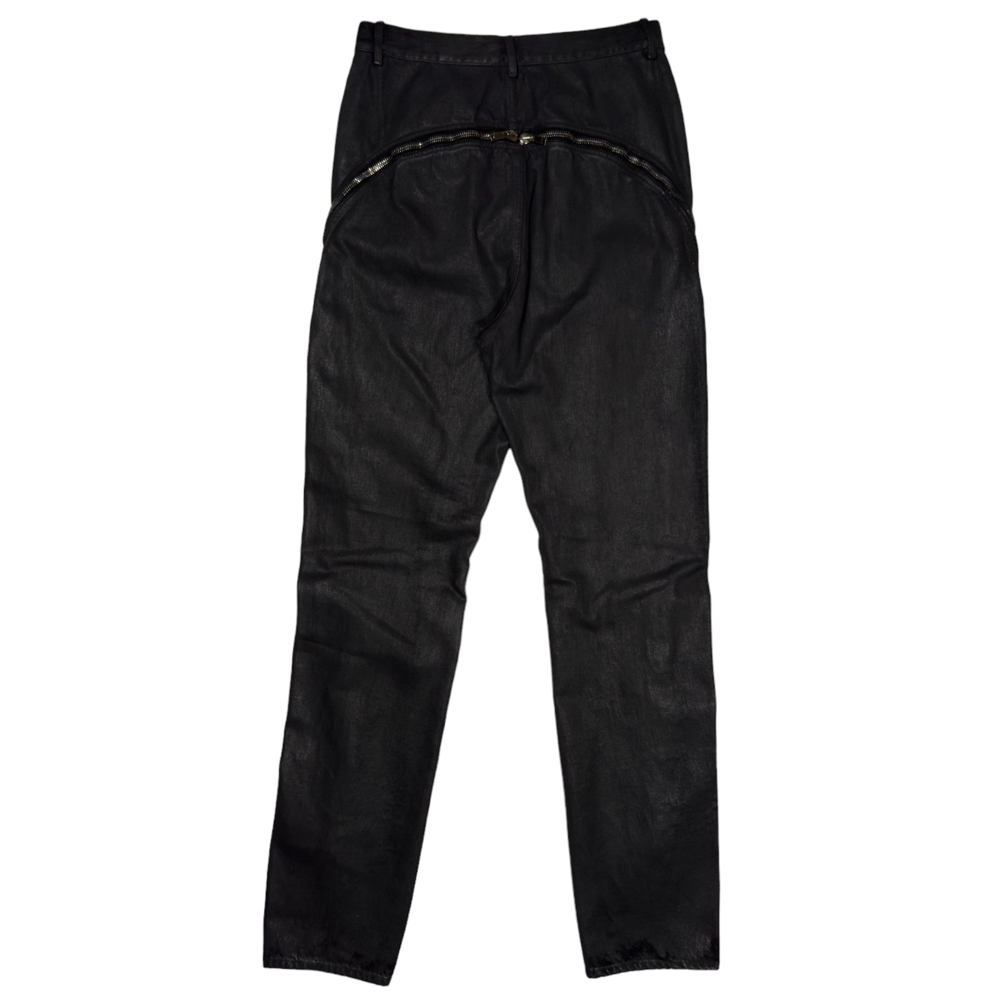 Rick Owens Runway Bolan Banana Black Wax Jeans – SS24