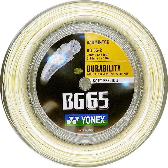 YONEX BG65POWER 200mロール(BG65パワー) ホワイト Yonex BG65 0.70mm