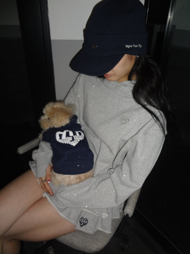 glitter logo hoodie – YZ